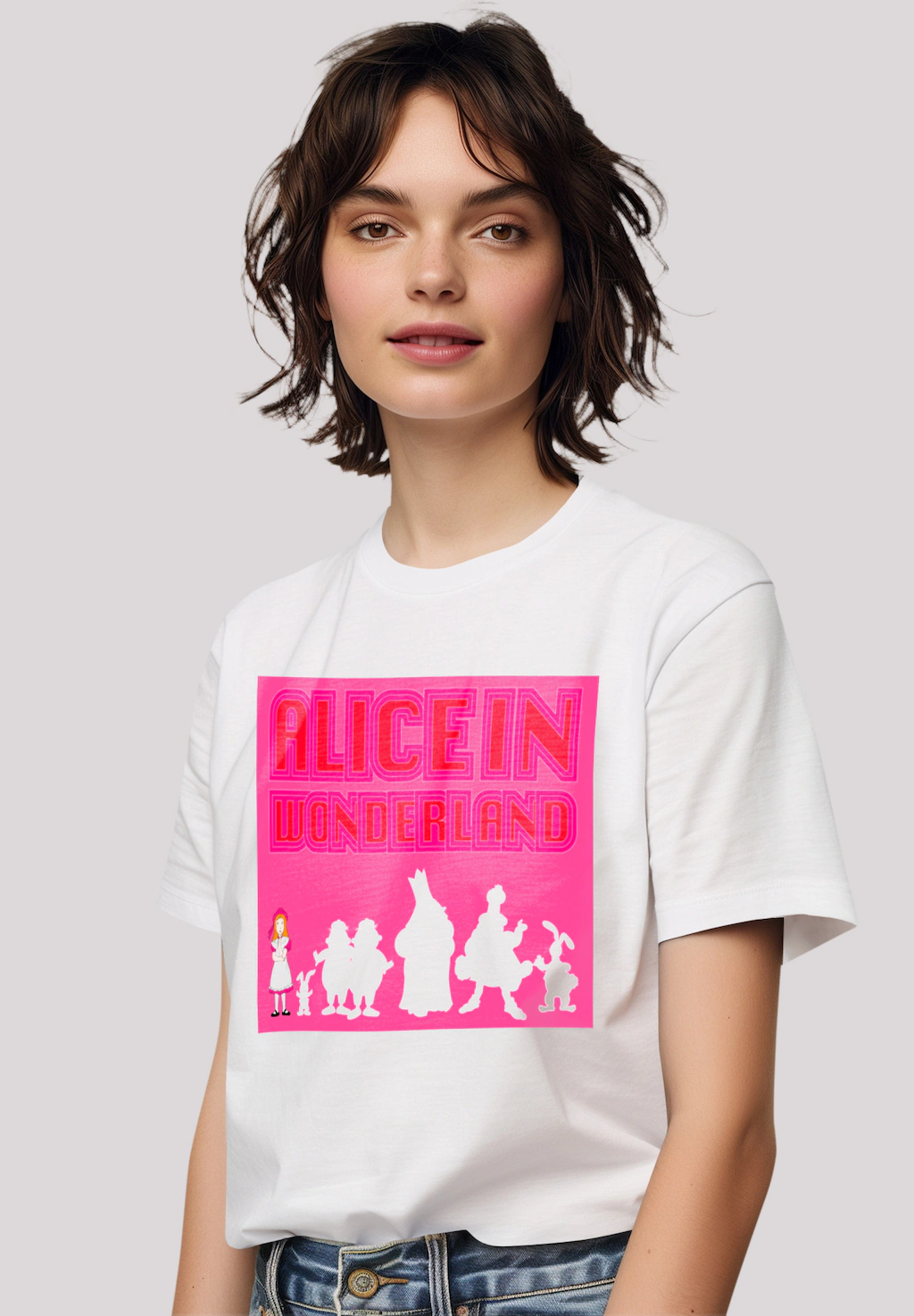 F4NT4STIC T-Shirt "Alice im Wunderland Characters", Premium Qualität, Zeich günstig online kaufen