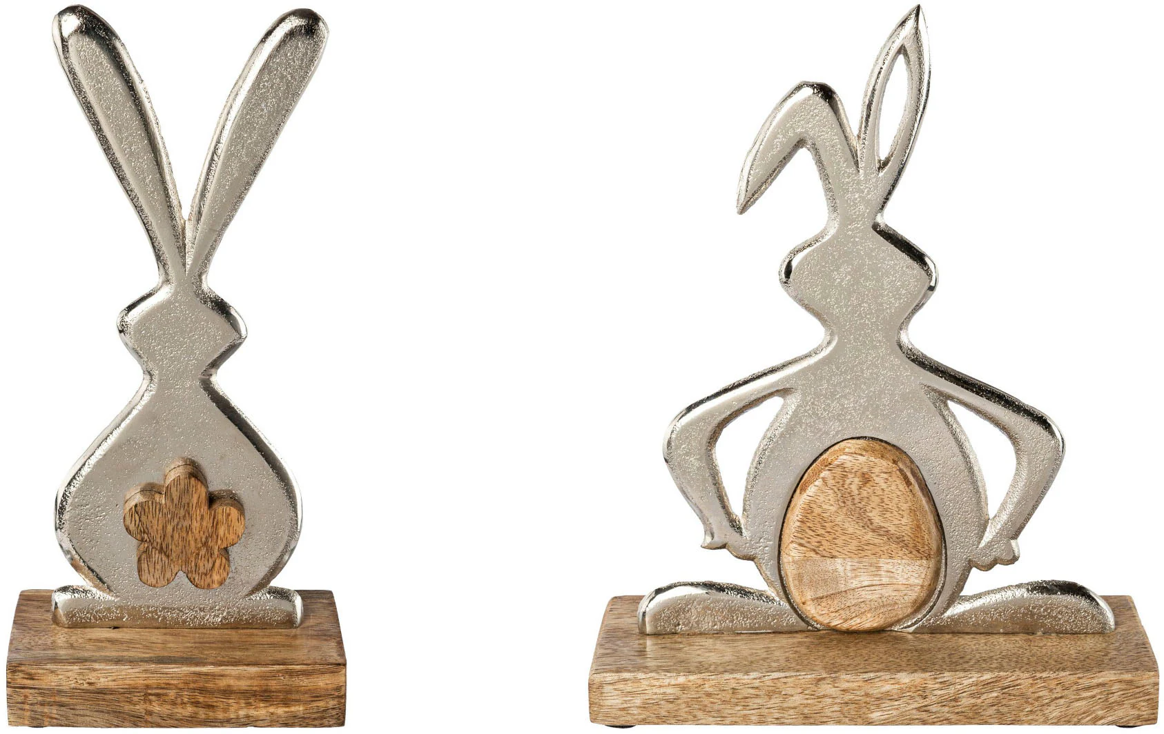 Creativ home Osterhase "JUSTIN", Osterdeko aus Holz und Aluminium günstig online kaufen