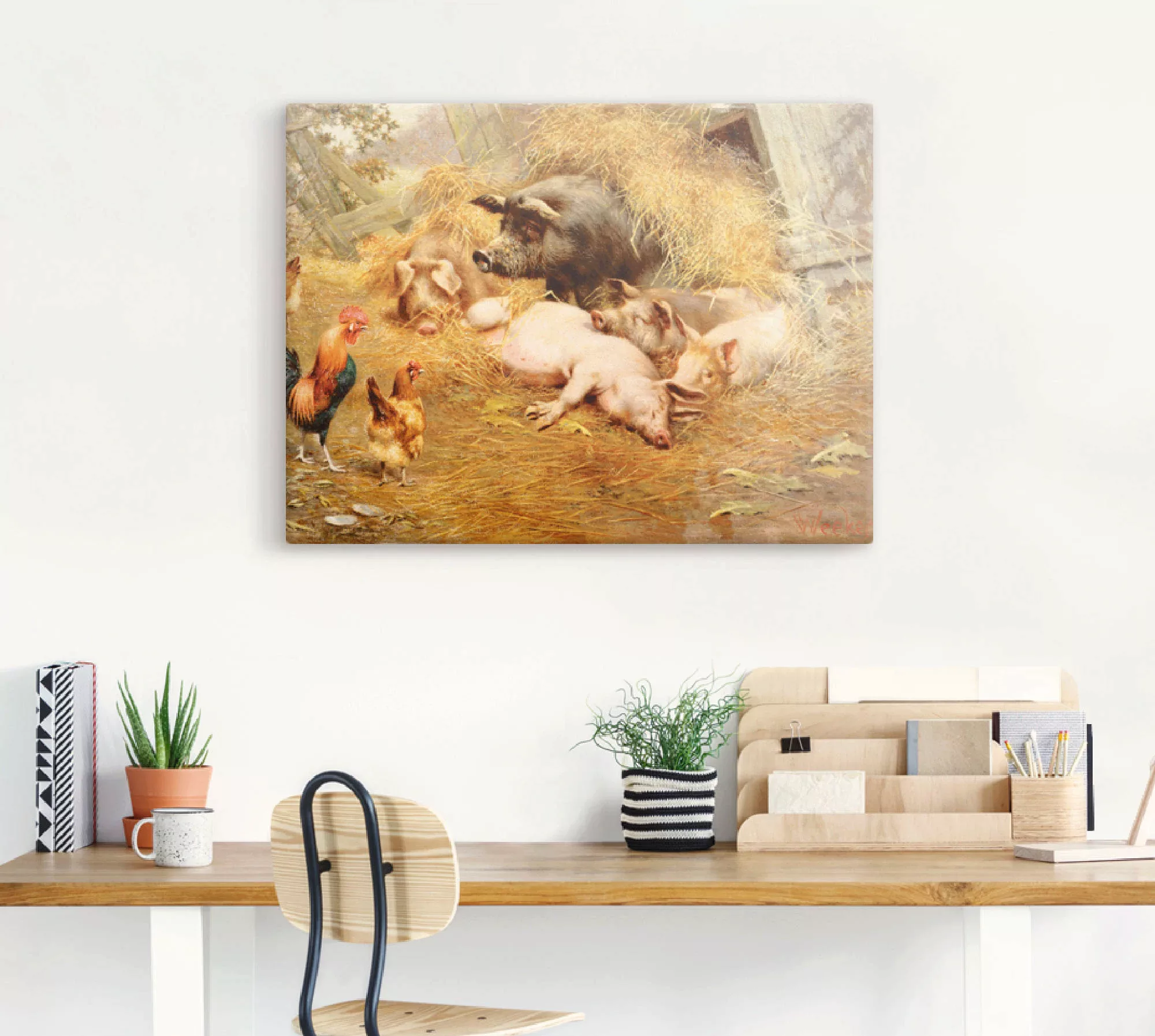 Artland Wandbild »Glückliches Tierleben.«, Haustiere, (1 St.) günstig online kaufen