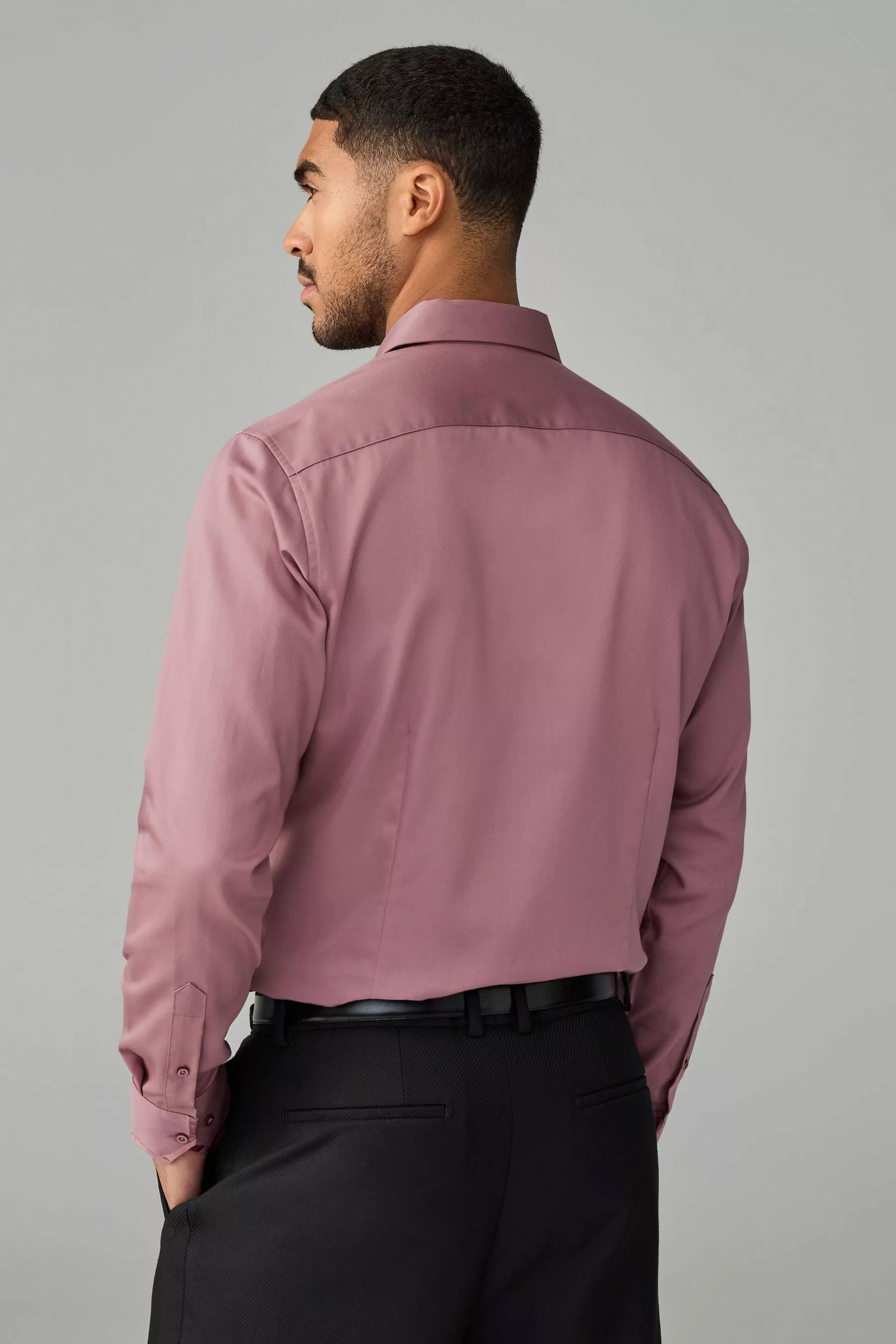 Next Langarmhemd Slim Fit Satinhemd mit günstig online kaufen