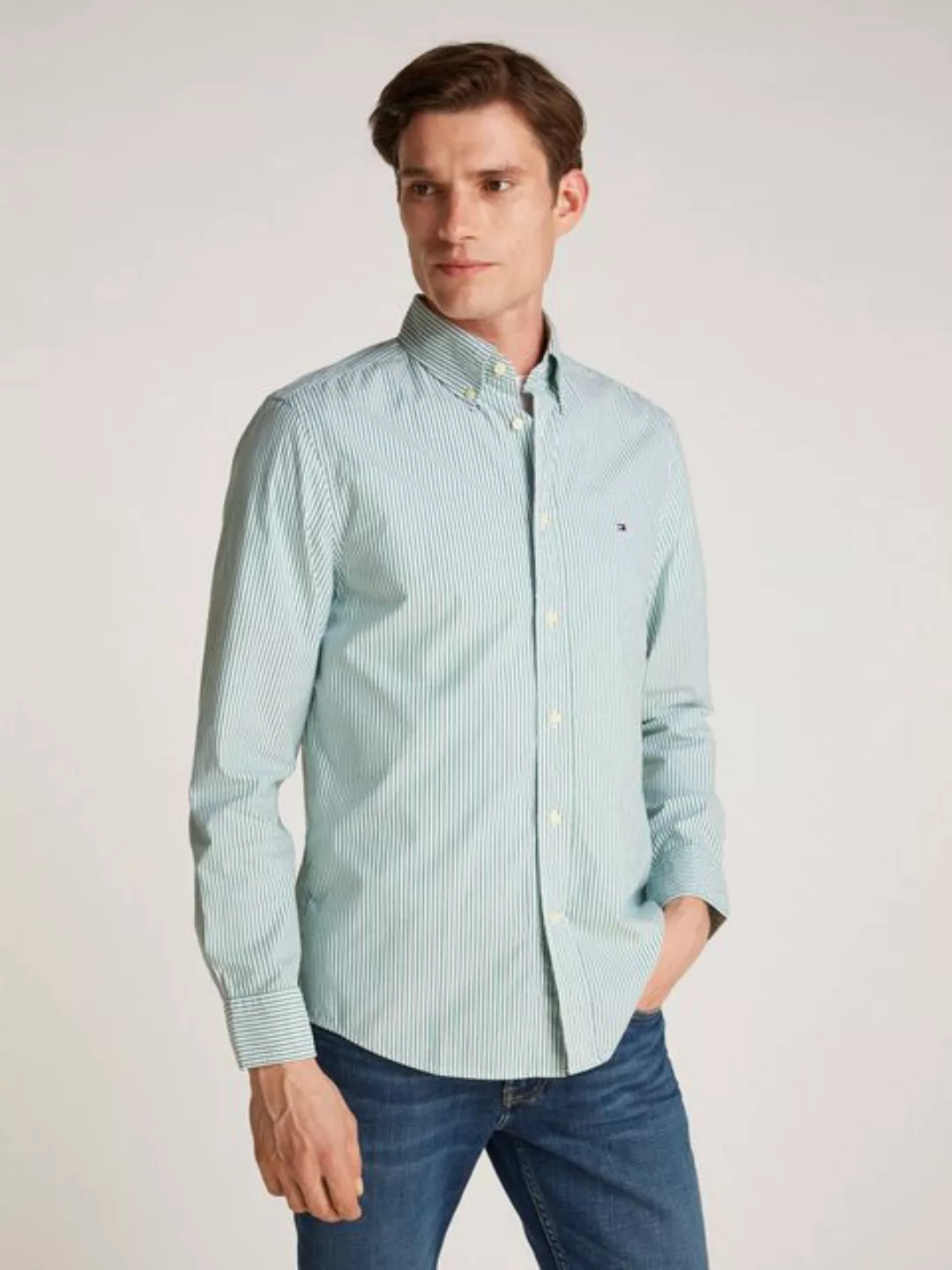 Tommy Hilfiger Langarmhemd "FLEX POPLIN CLASSIC STP RF SHIRT", mit Sreifenm günstig online kaufen