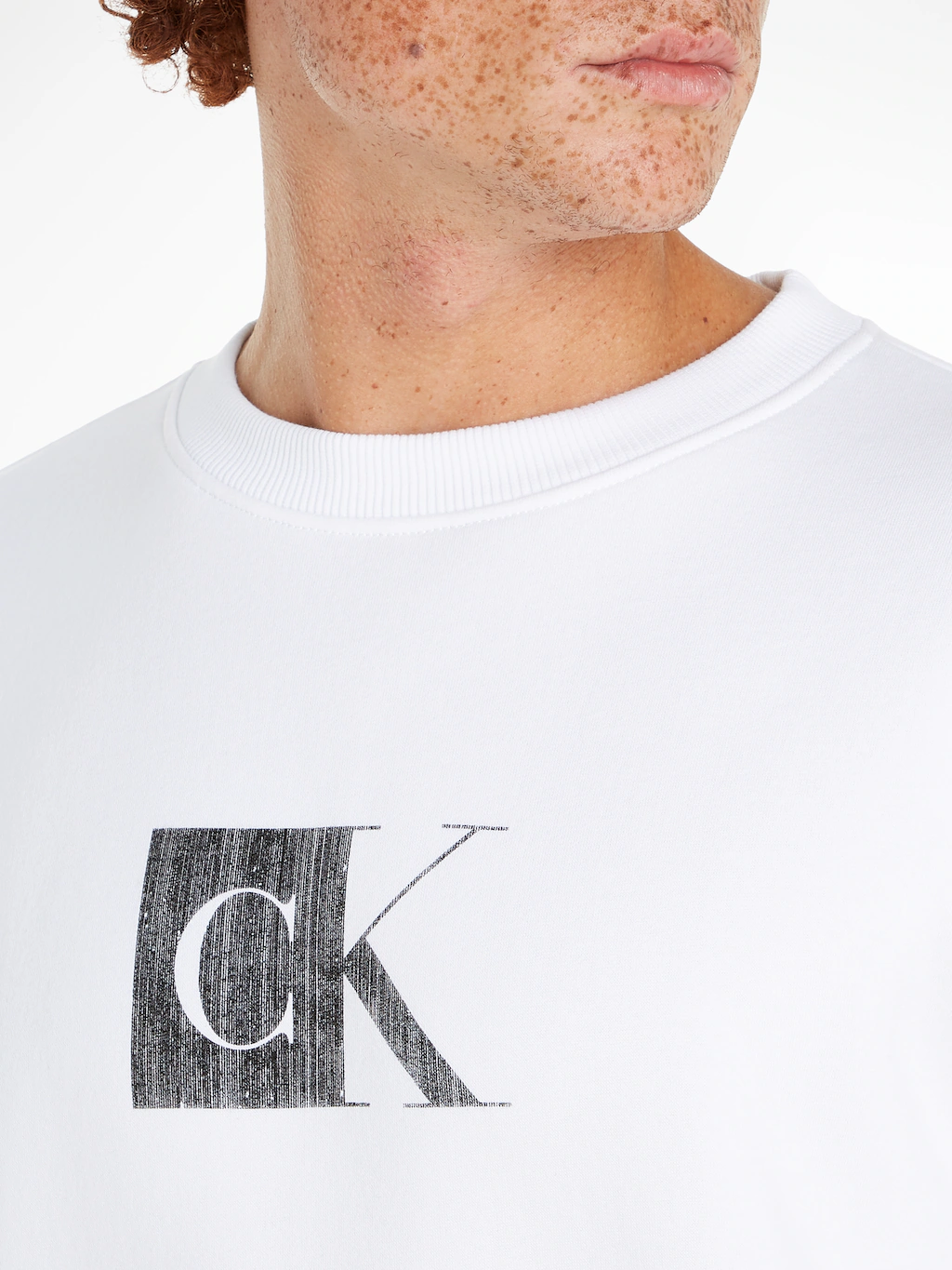 Calvin Klein Jeans Sweatshirt "OUTLINE MONOLOGO CREW NECK", mit Markenlabel günstig online kaufen