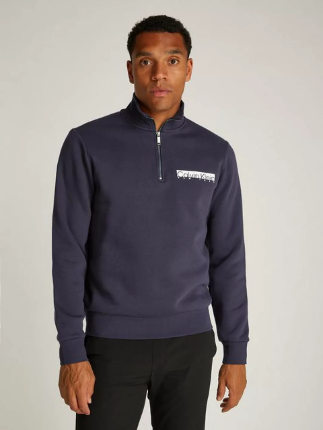 Calvin Klein Sweatshirt NY CHEST BOX LOGO Q-ZIP günstig online kaufen