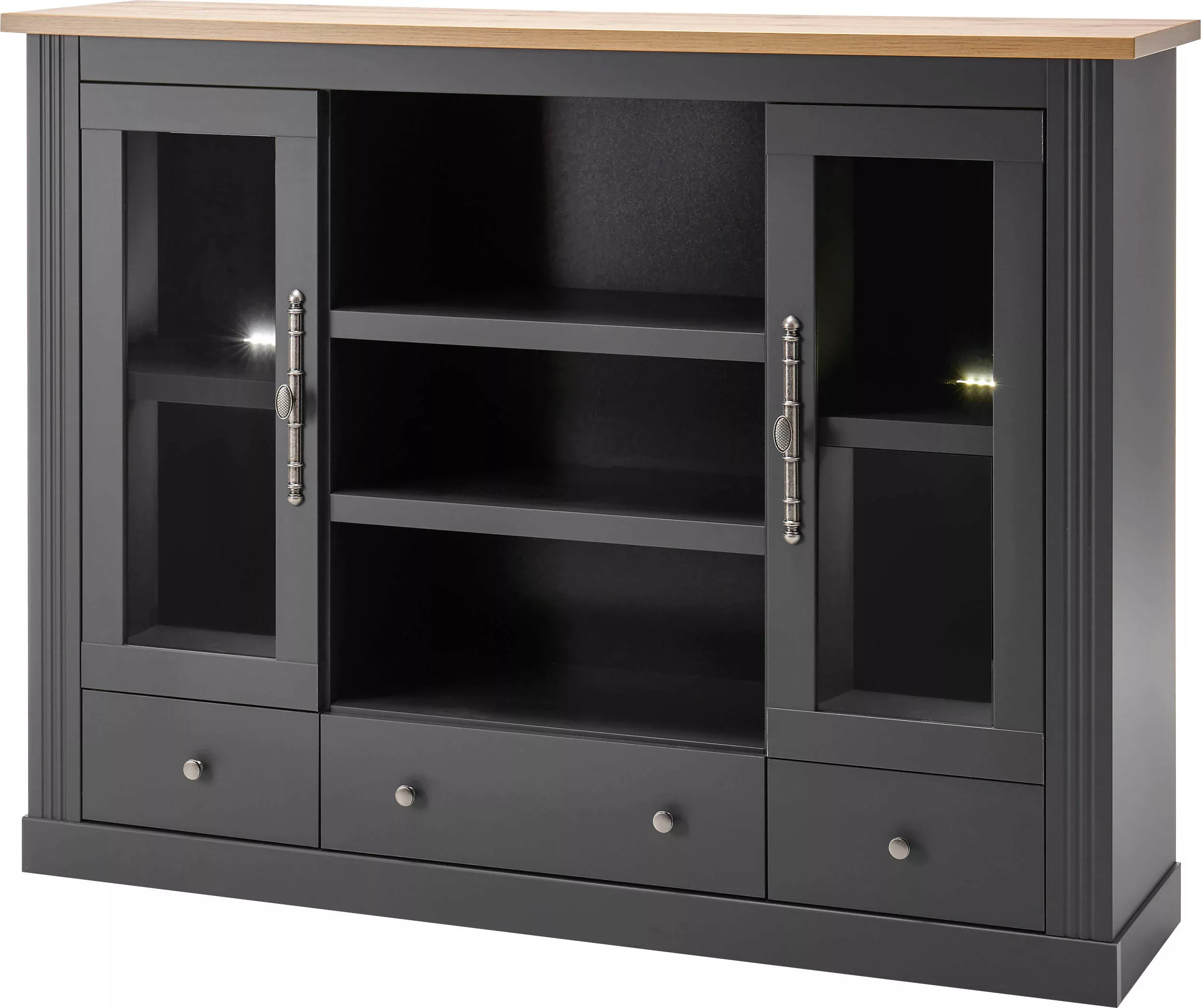 Home affaire Highboard "Westminster", im angesagten Landhaus-Look günstig online kaufen