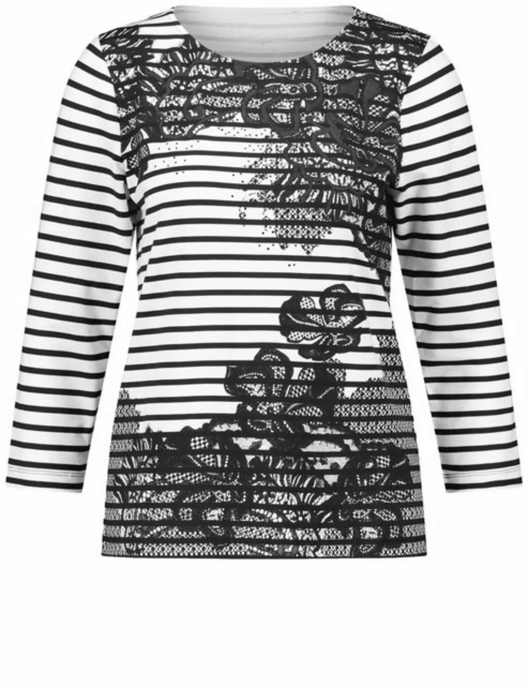 GERRY WEBER 3/4-Arm-Shirt 3/4 Arm Shirt mit floraler Spitze günstig online kaufen