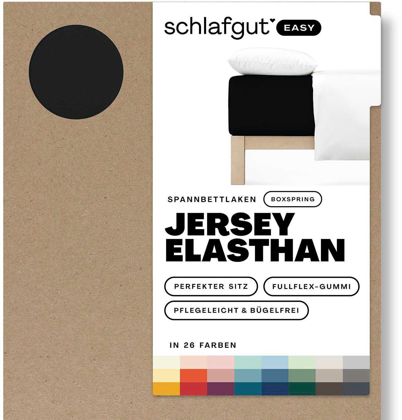 Schlafgut Spannbettlaken »EASY Jersey Elasthan Boxspring«, MADE IN GREEN by günstig online kaufen