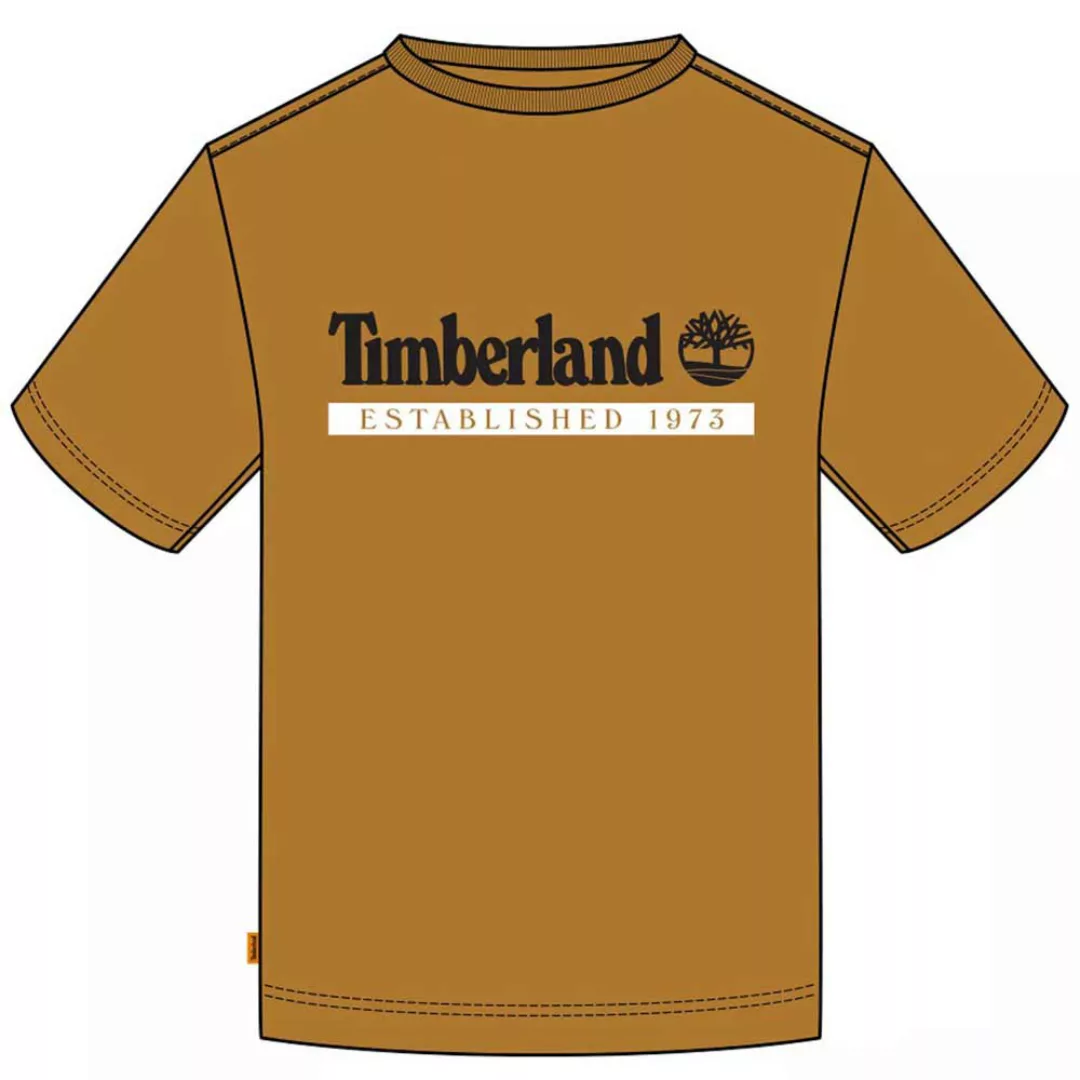 Timberland Established 1973 Regular Kurzarm T-shirt S Wheat Boot / White günstig online kaufen