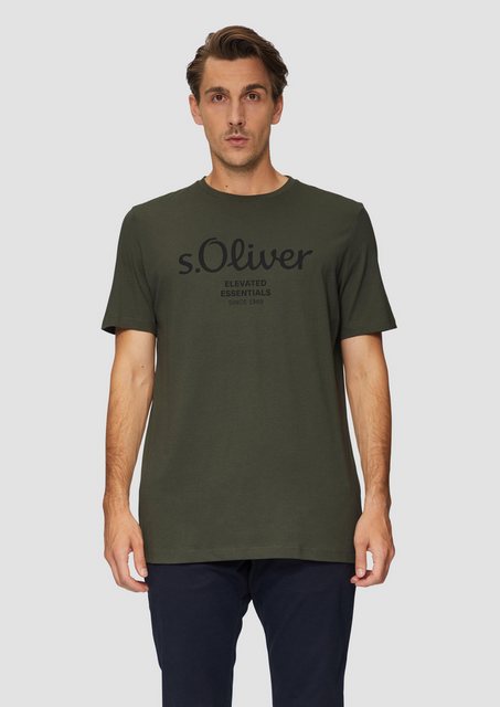 s.Oliver Kurzarmshirt T-Shirt mit Logo-Print Artwork günstig online kaufen