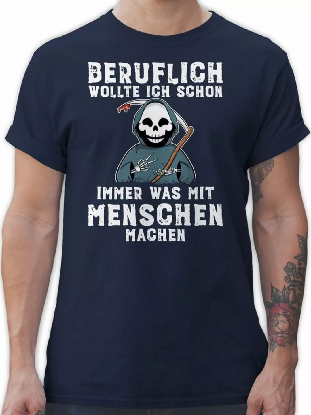 Shirtracer T-Shirt Beruflich wollte ich schon immer was mit Menschen machen günstig online kaufen