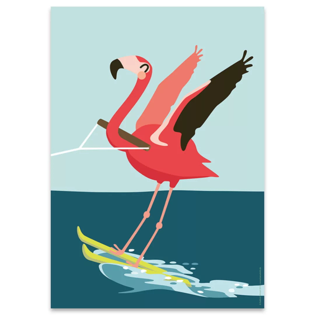 Din A4 Poster Flamingo günstig online kaufen