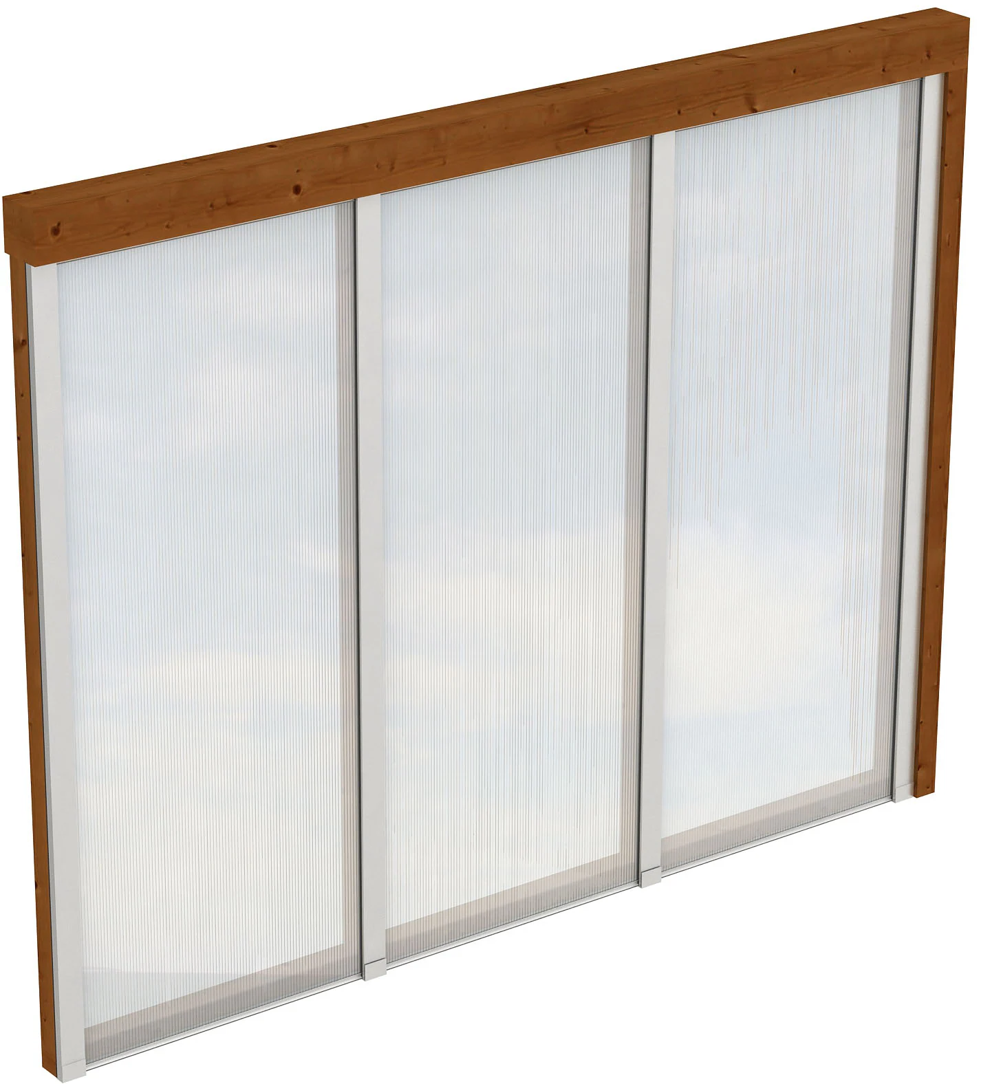 Skan Holz Seitenwand m. Polycarbonatplatten (WA) 255 x 200 cm Fichte Nussba günstig online kaufen