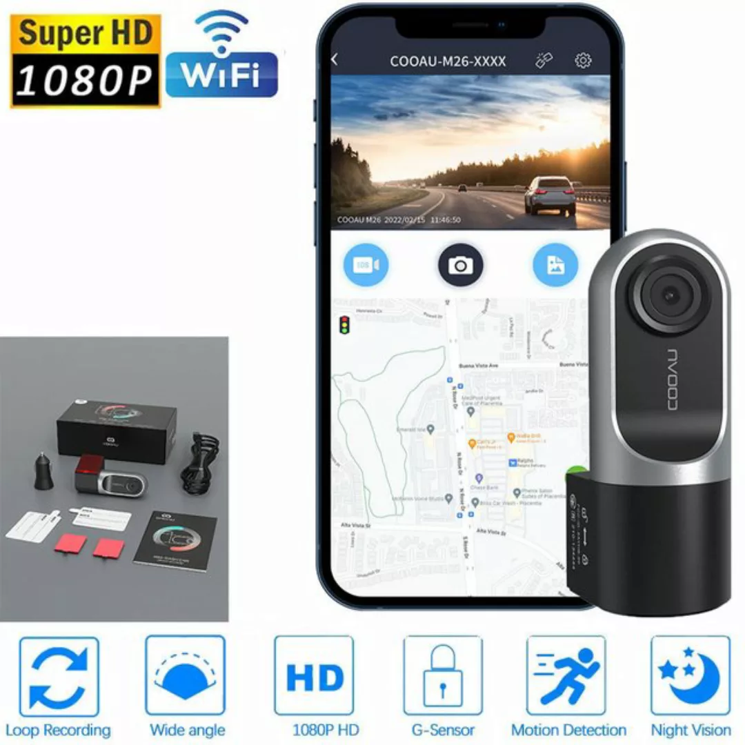 COOAU Neue 1080P Dash Cam,Intelligente Auto Front Center Kamera Recorder Da günstig online kaufen