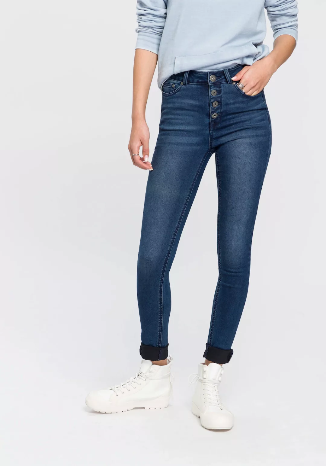 Arizona Skinny-fit-Jeans Ultra Stretch extra-enger Beinschnitt, hohe Leibhö günstig online kaufen