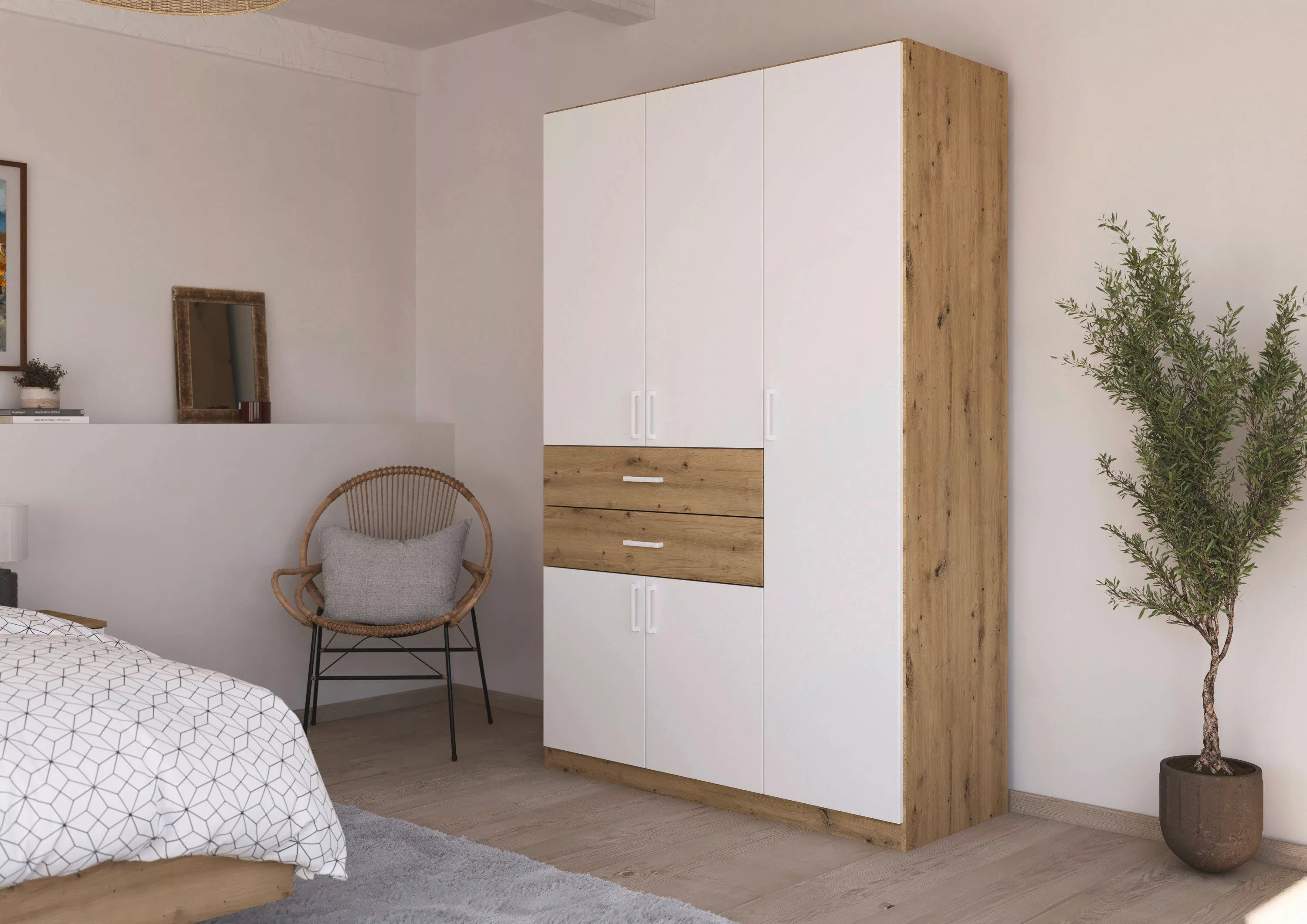 rauch Drehtürenschrank "Kleiderschrank Schrank Garderobe MAIKA mit Dekor-Fr günstig online kaufen