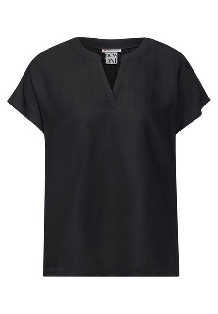 STREET ONE Kurzarmbluse - Bluse - feminines Shirt - Basic Blusenshirt günstig online kaufen