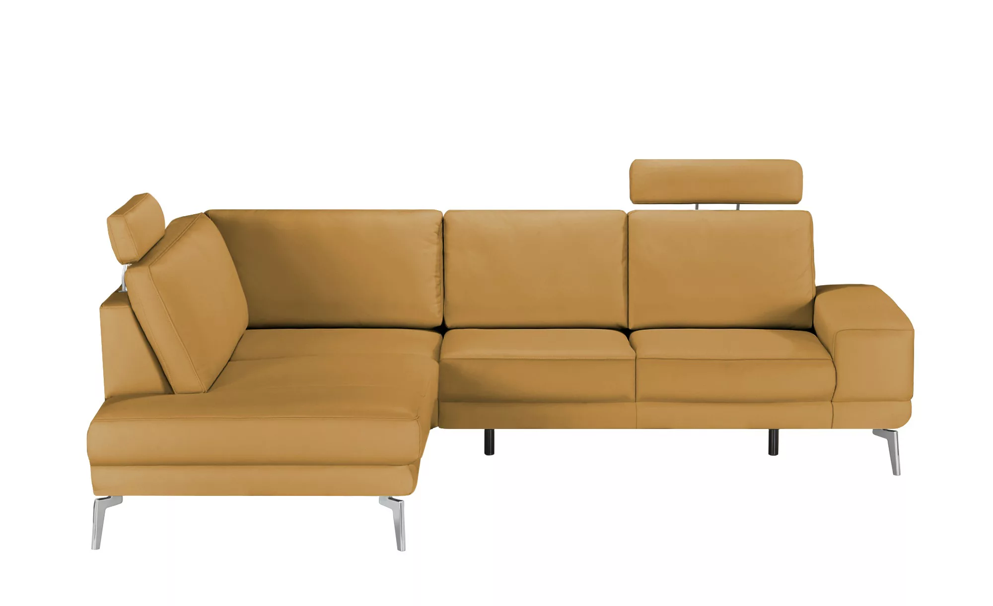 meinSofa Ecksofa aus Leder Dana ¦ gelb ¦ Maße (cm): B: 269 H: 86 T: 222 Pol günstig online kaufen