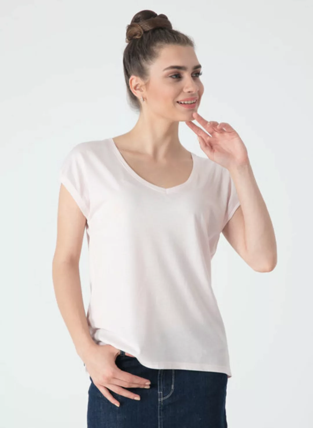 T-shirt Aus Tencel® Und Baumwolle günstig online kaufen