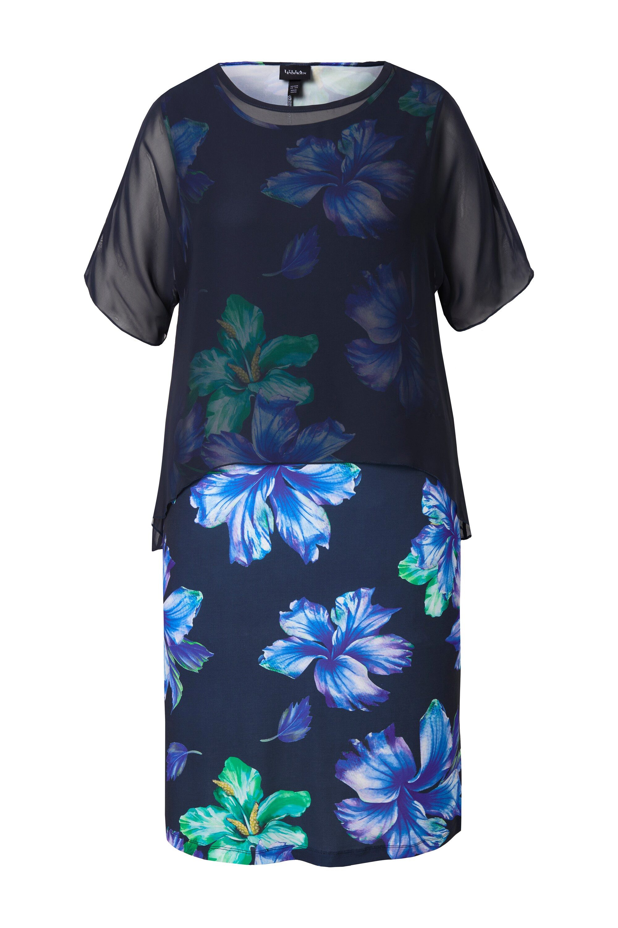 Ulla Popken Cocktailkleid Kleid Blüten doppellagig günstig online kaufen