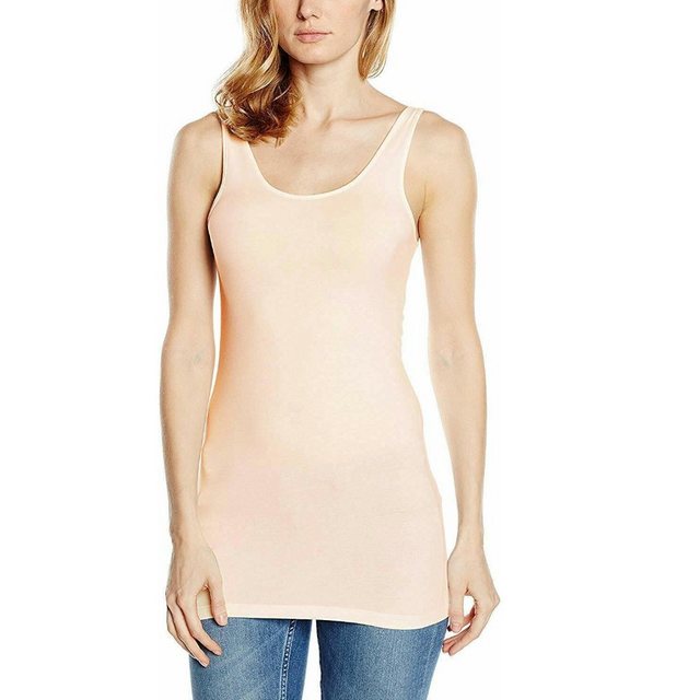 Vero Moda Tanktop Damen Basic long Shirt mit Rundhalsausschnitt günstig online kaufen