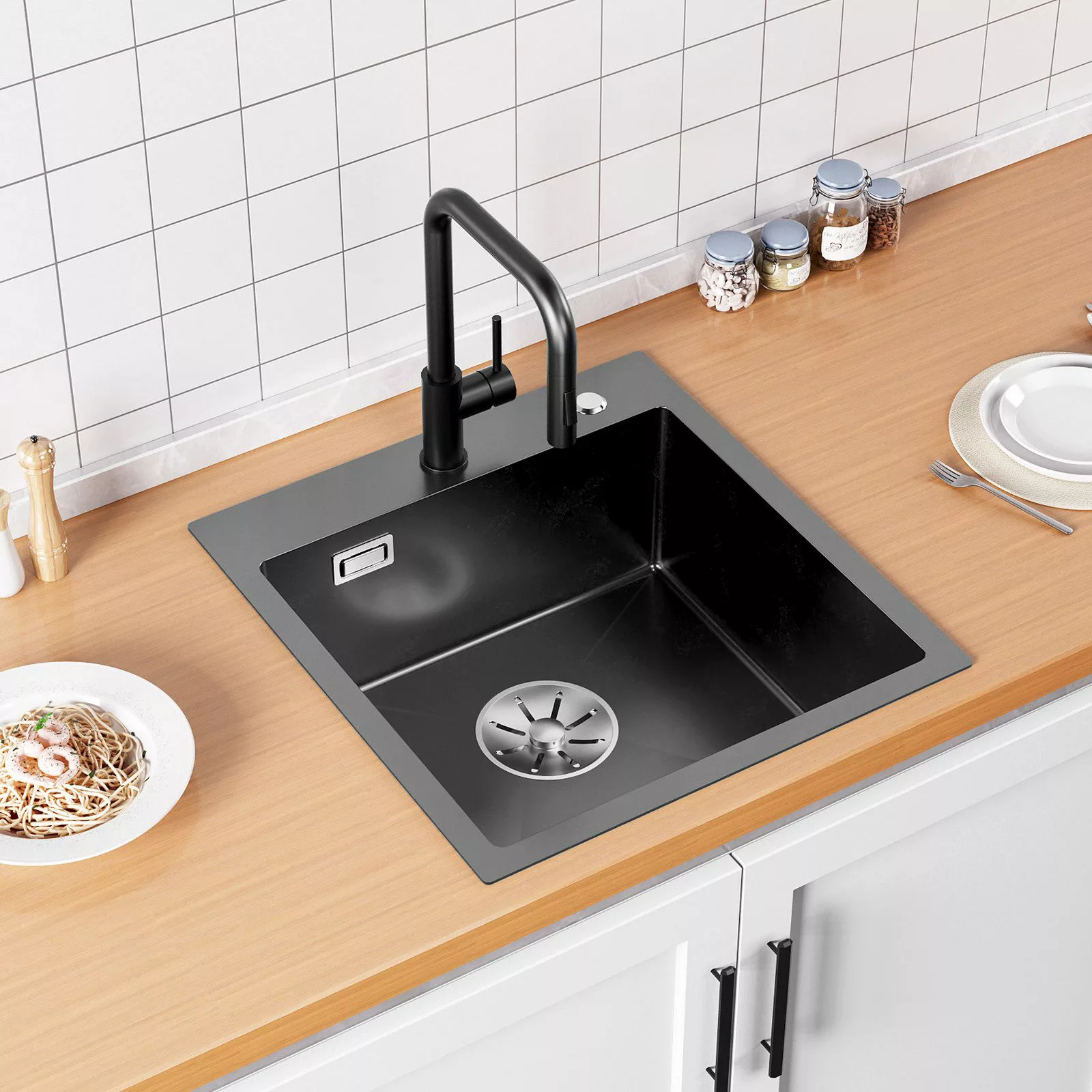 Sofetiy max Edelstahlspüle Küchenspüle Einbauspüle 45/48 günstig online kaufen