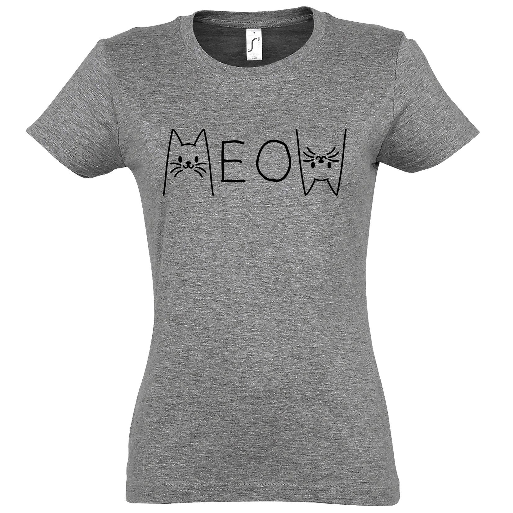 Youth Designz Print-Shirt MEOW Damen T-Shirt günstig online kaufen