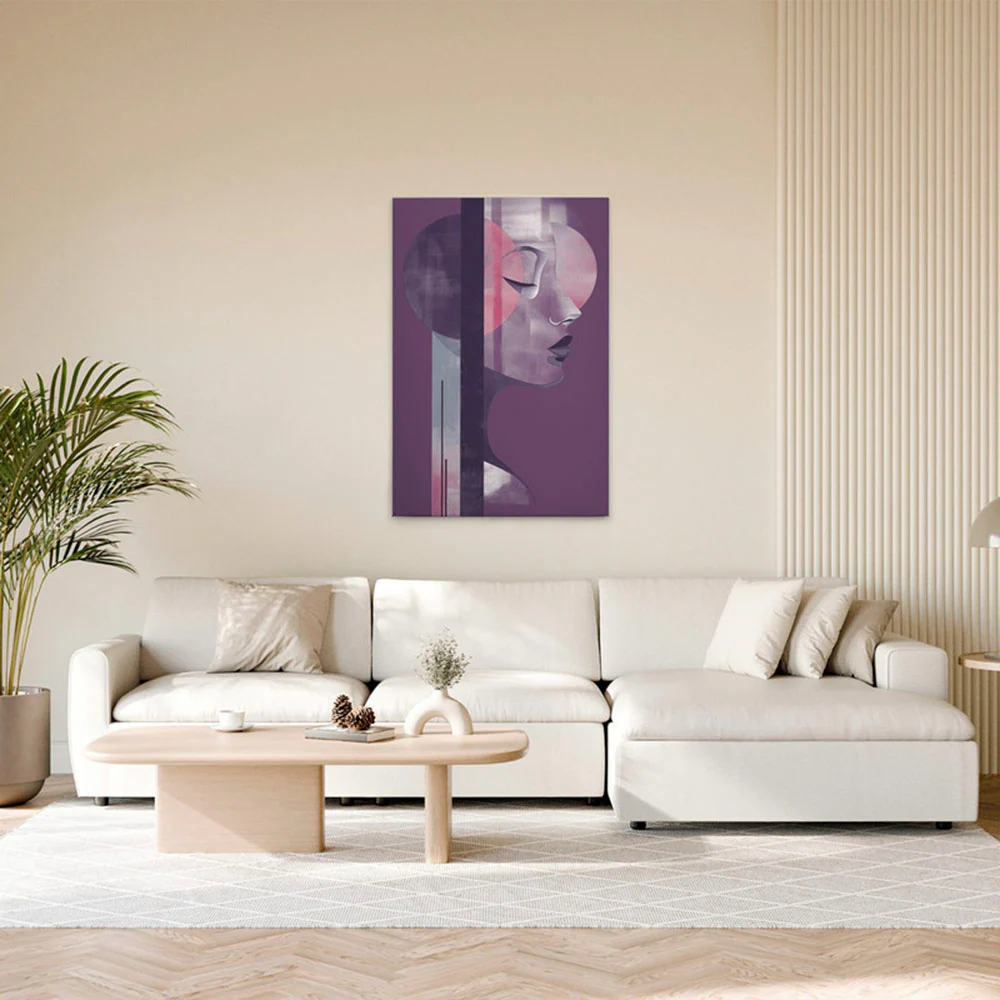 A.S. Création Leinwandbild "Metropolis Plum - Wandbild Violett Blau Keilrah günstig online kaufen