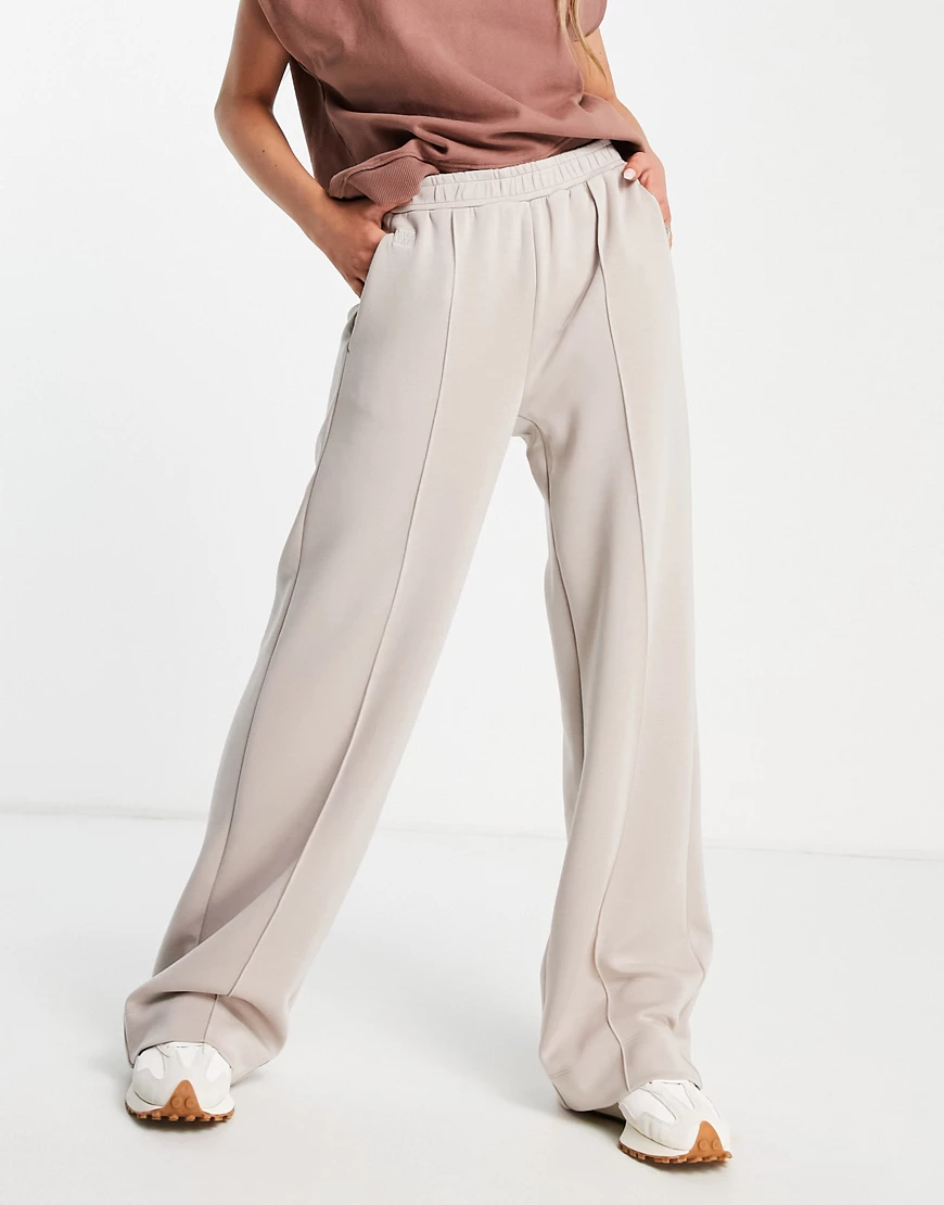 In Wear – Dalton – Hose in Beige mit weitem Bein, Kombiteil-Weiß günstig online kaufen