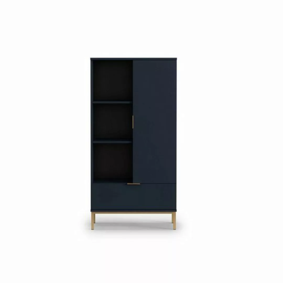 Furnix Glasvitrine FMALAGAS R70 Highboard mit Schublade Tür Marineblau oder günstig online kaufen