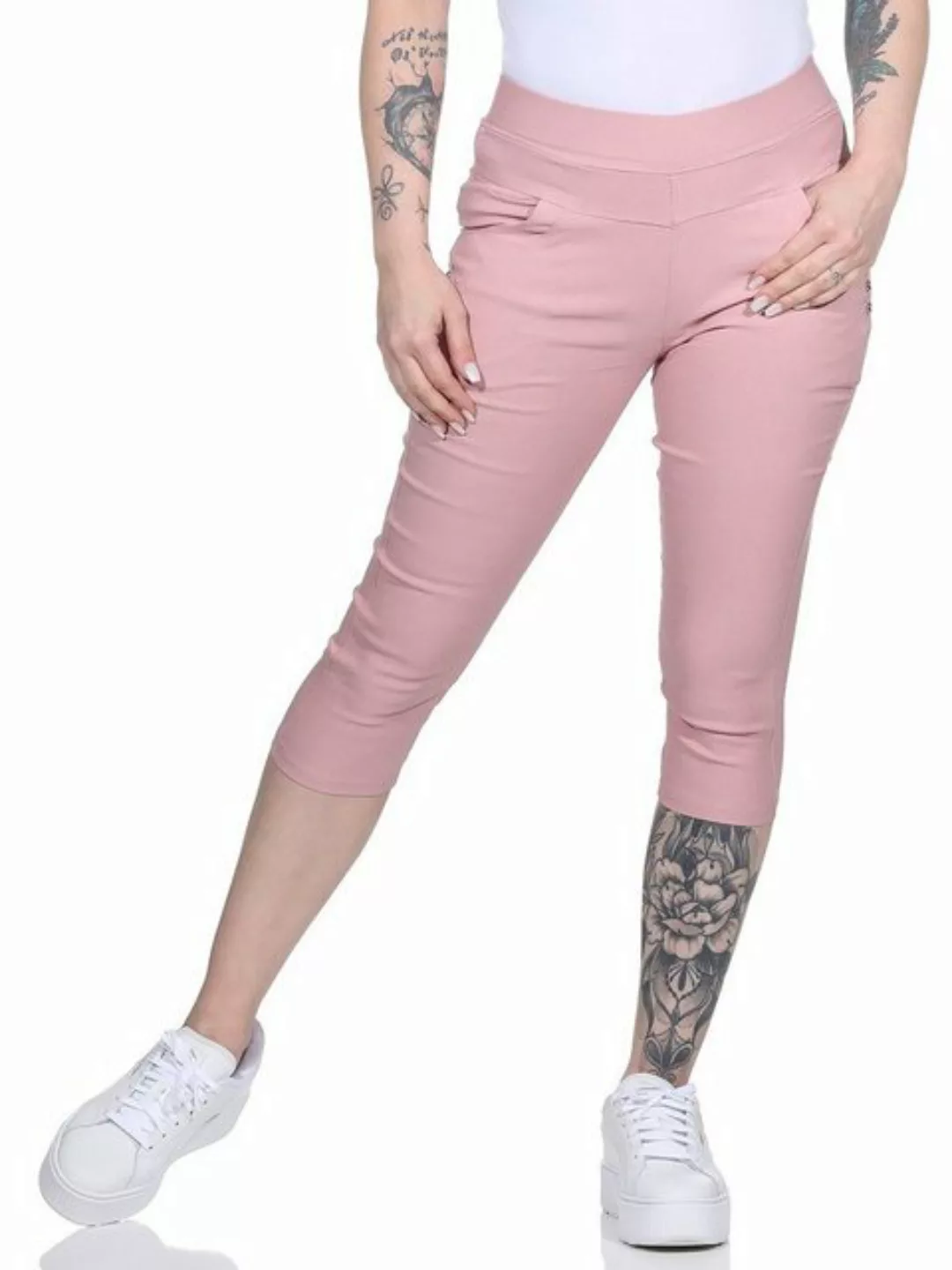 Aurela Damenmode Caprihose Caprijeans leiche Sommer Capri Hose Damen mit el günstig online kaufen