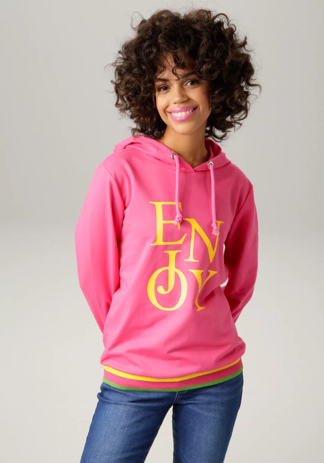 Aniston CASUAL Sweatshirt, mit "ENJOY"-Schriftzug günstig online kaufen