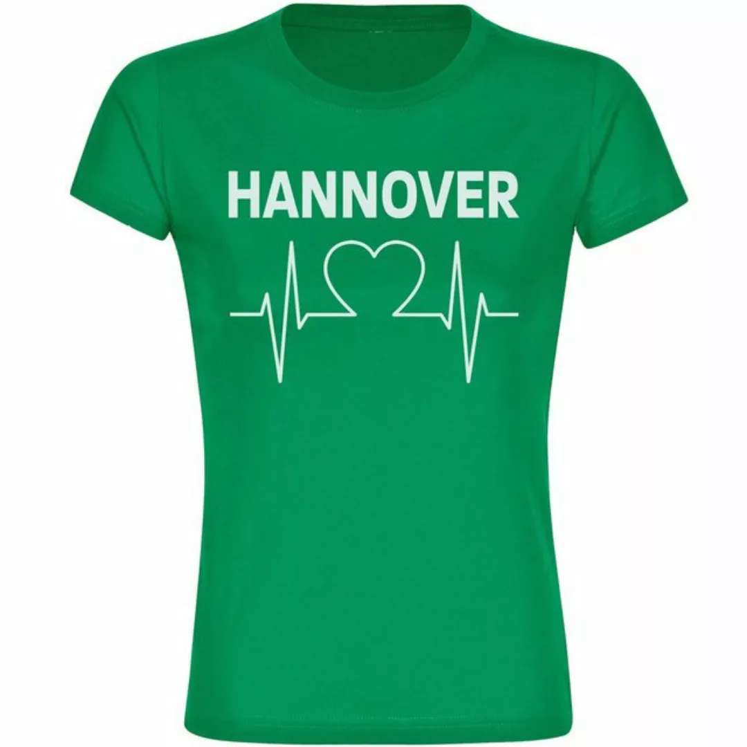 multifanshop T-Shirt Damen Hannover - Herzschlag - Frauen günstig online kaufen