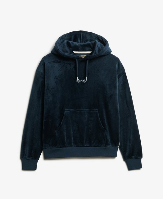 Superdry Sweater COUNTRY CLUB VELOUR LOOSE HOOD Blueberry Navy günstig online kaufen