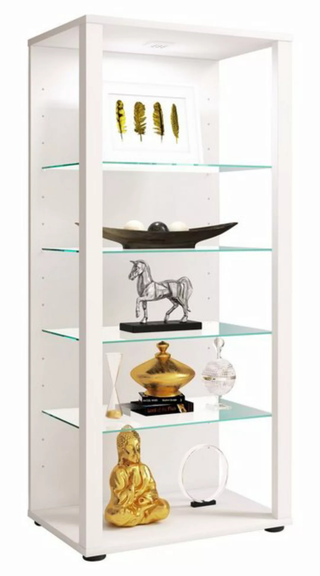 VCM Standvitrine Holz Glas Stand Vitrine Sammelvitrine Glasol lll günstig online kaufen