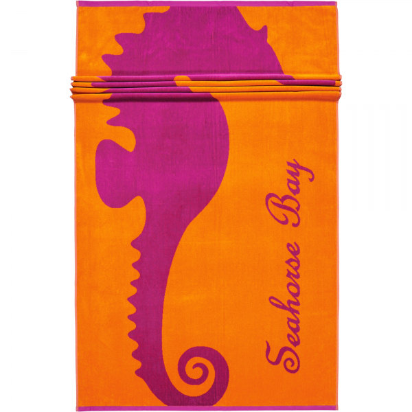 Vossen Strandtücher Seahorse Bay - Farbe: orange - 0001 - 100x180 cm günstig online kaufen