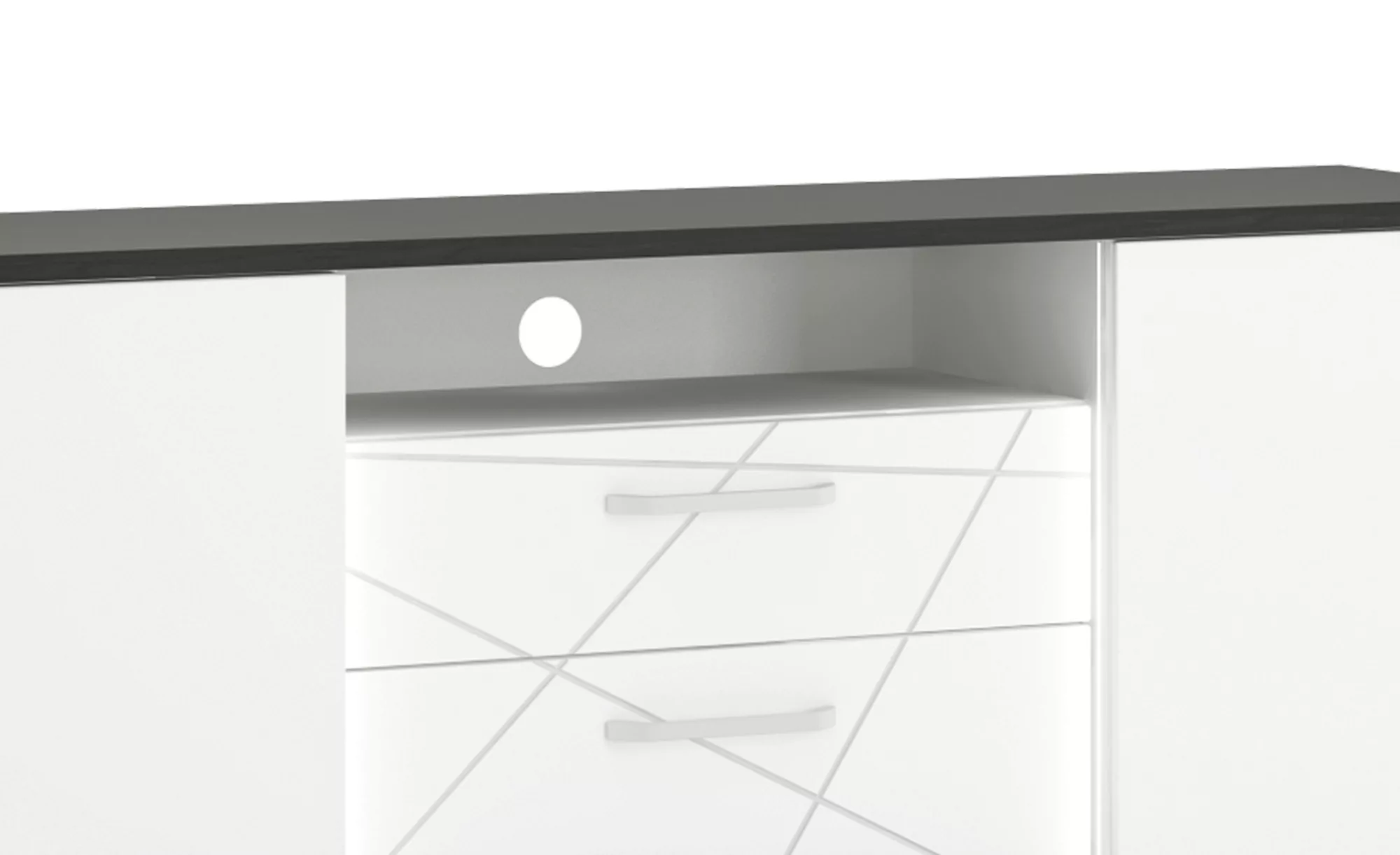 Lowboard  Venedig ¦ weiß ¦ Maße (cm): B: 161 H: 65 T: 40.0 Kommoden & Sideb günstig online kaufen