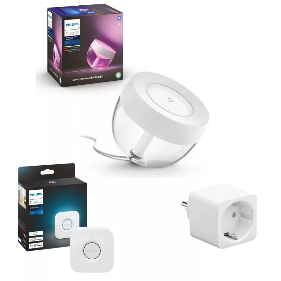 Philips Hue White & Color Ambiance Tischleuchte Iris in Weiß 570lm inkl. Br günstig online kaufen