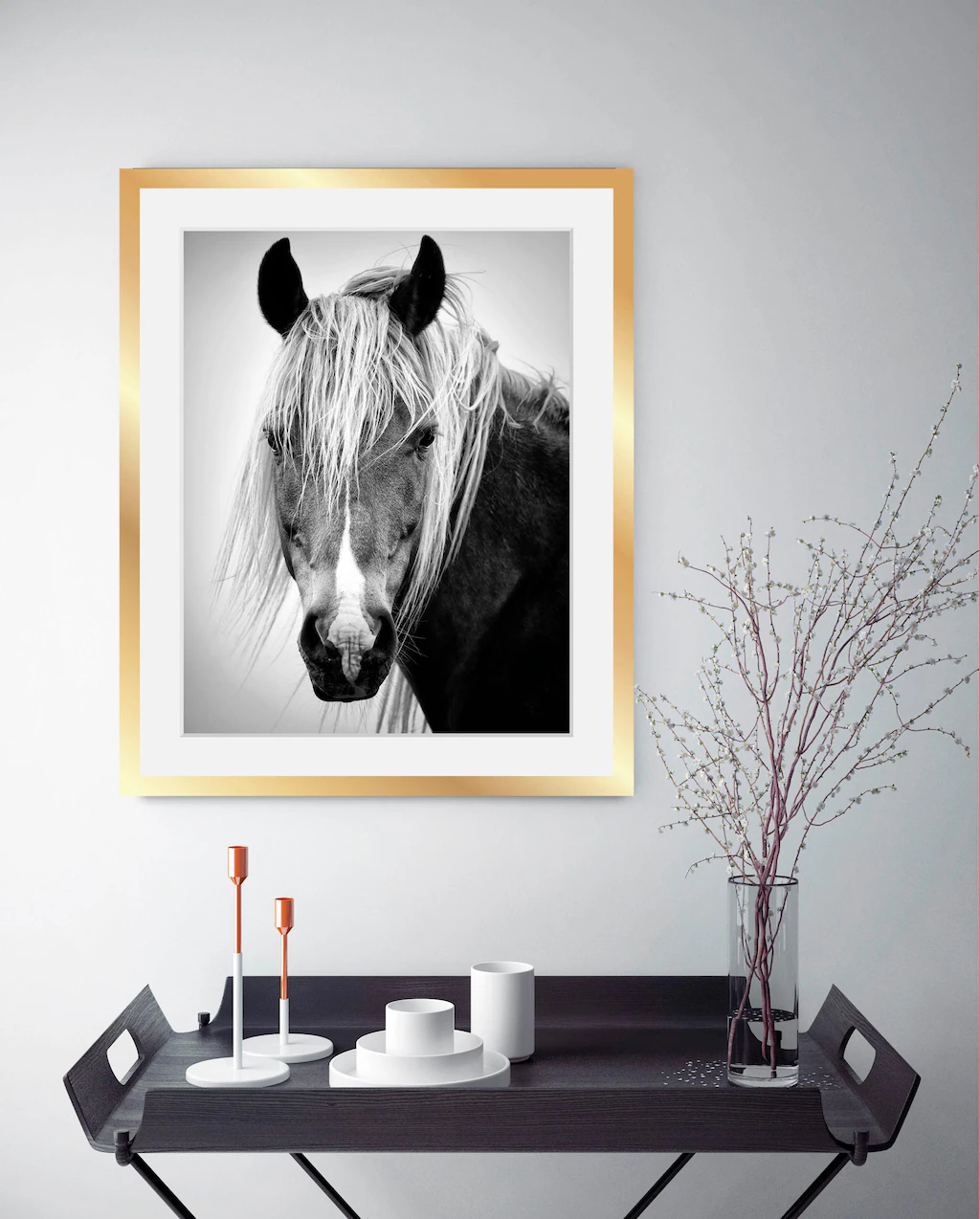 queence Bild »Pferdekopf«, in 3 Größen, gerahmt günstig online kaufen