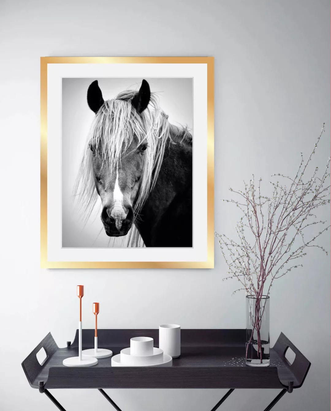 queence Bild "Pferdekopf", in 3 Größen, gerahmt günstig online kaufen