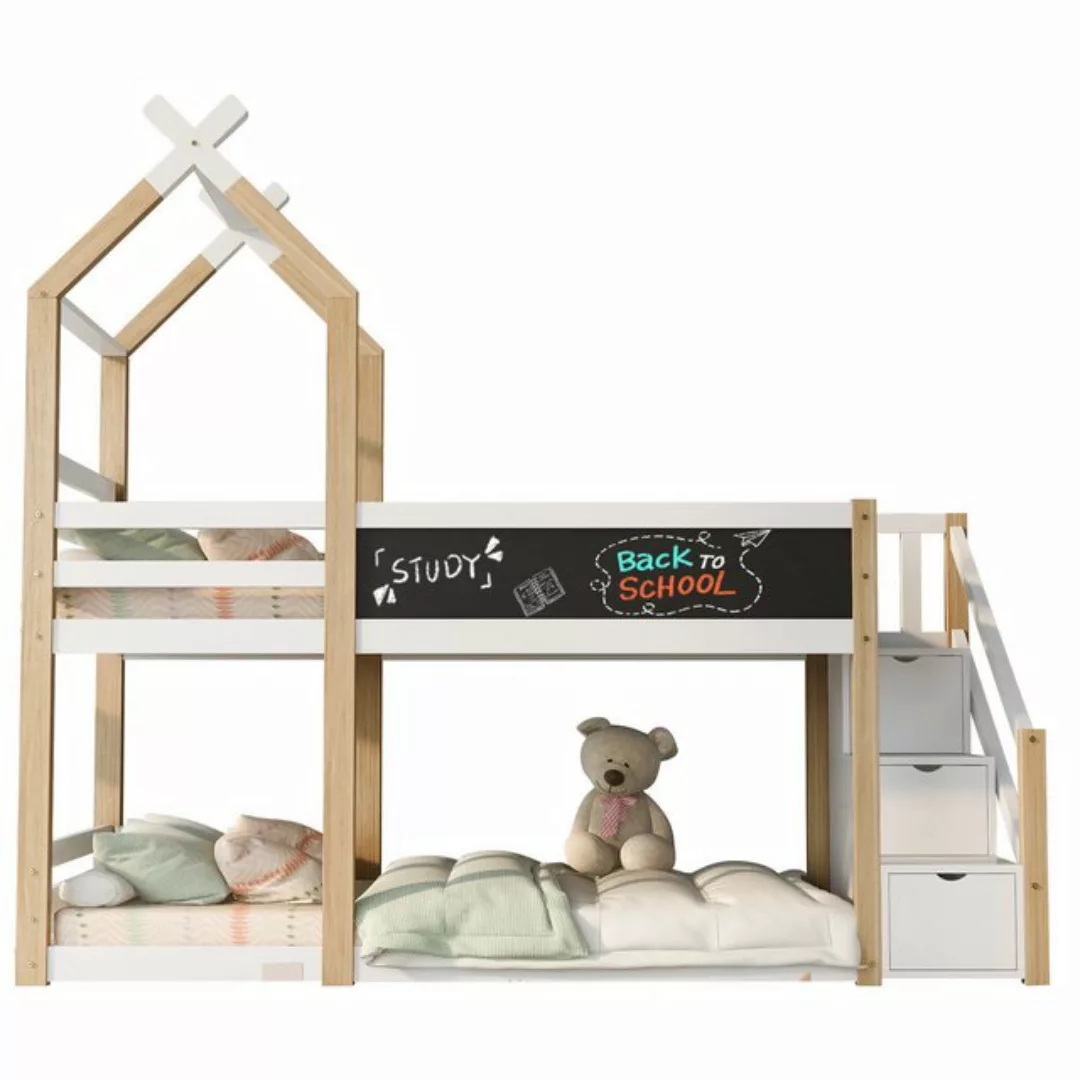 OKWISH Etagenbett Kinderbett (mit Speicherung und Rausfallschutz), Hochbett günstig online kaufen