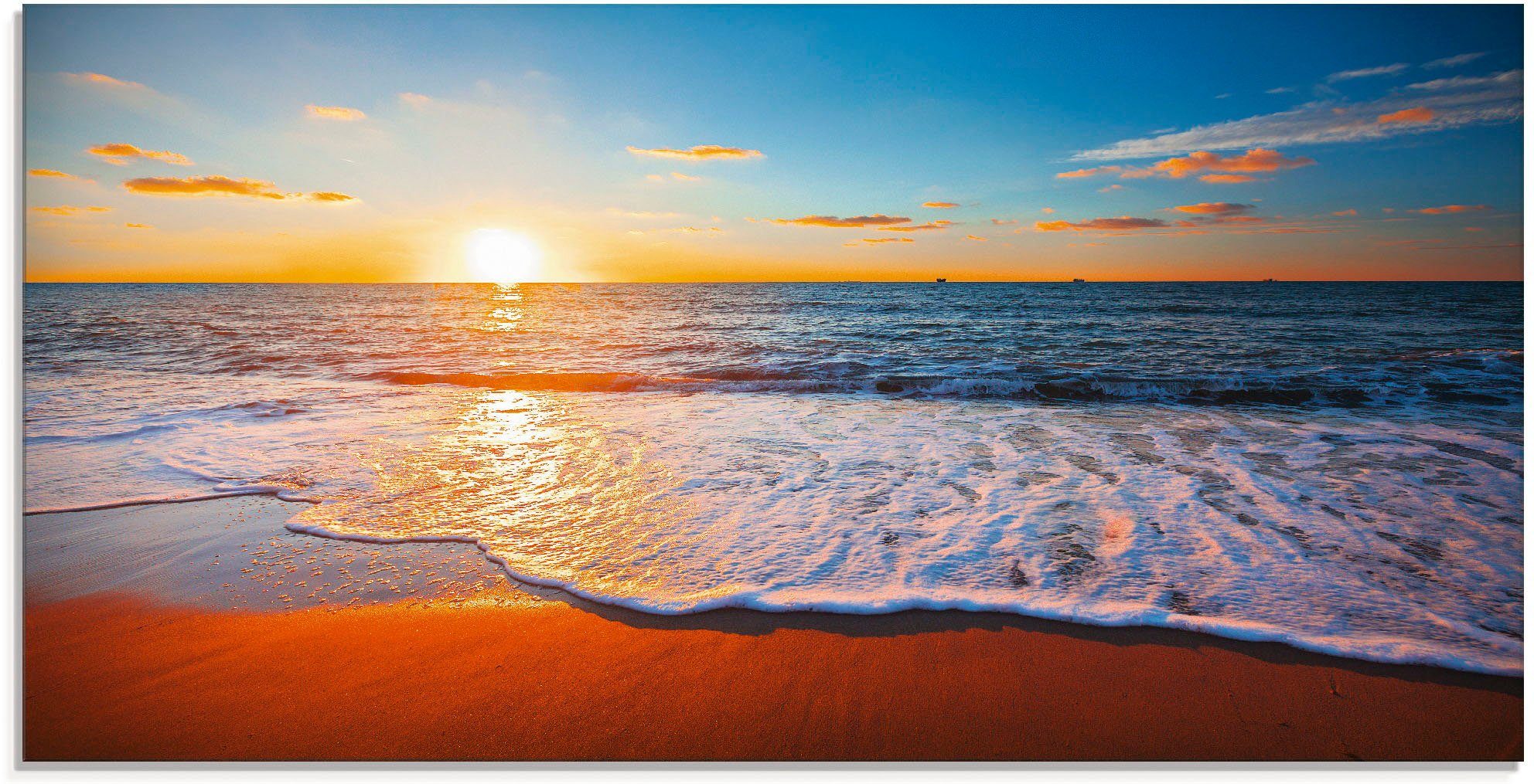 Artland Glasbild "Sonnenuntergang und das Meer", Strand, (1 St.) günstig online kaufen