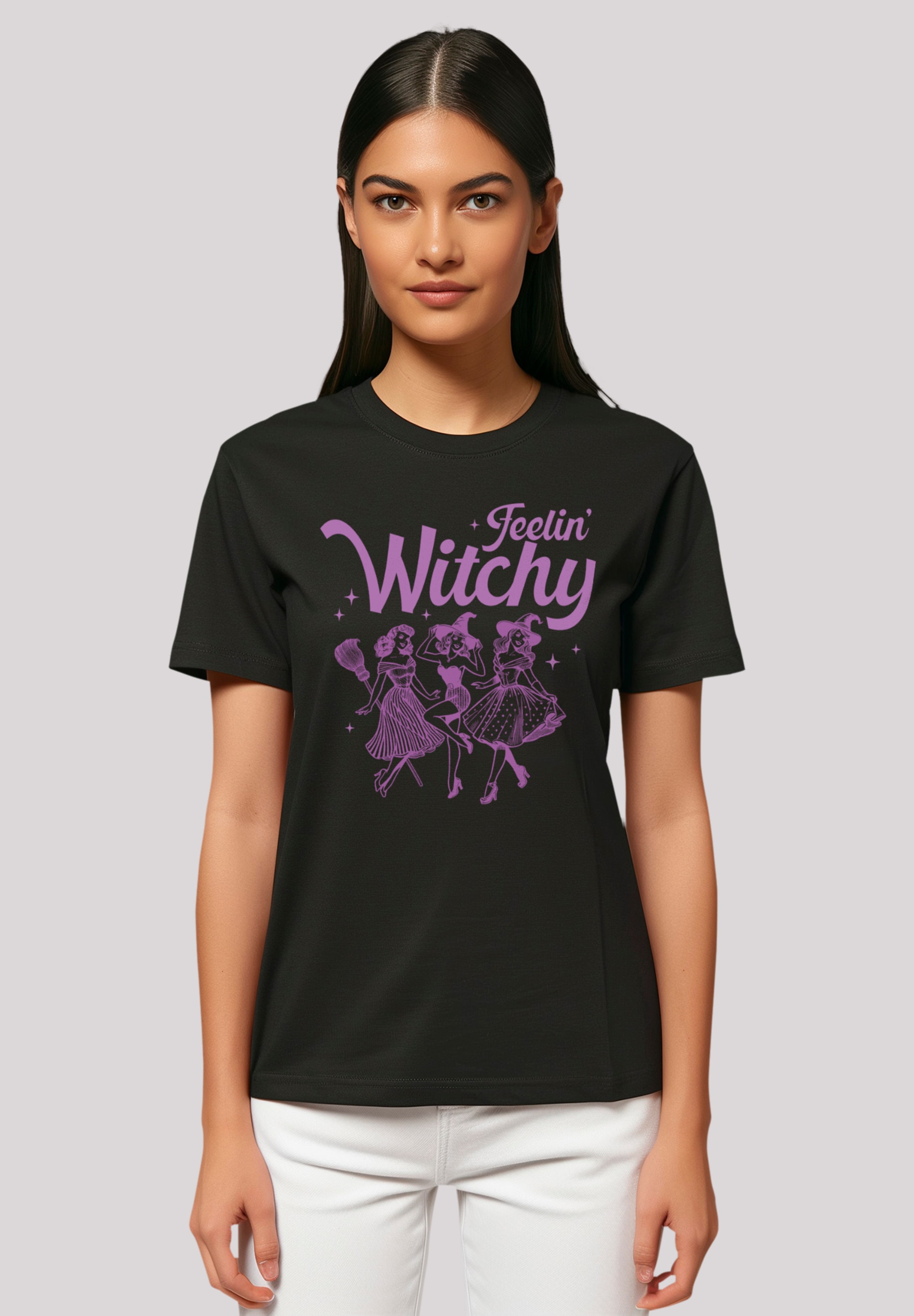 F4NT4STIC T-Shirt "Halloween Witch feelin witchy", Premium Qualität, Hallow günstig online kaufen