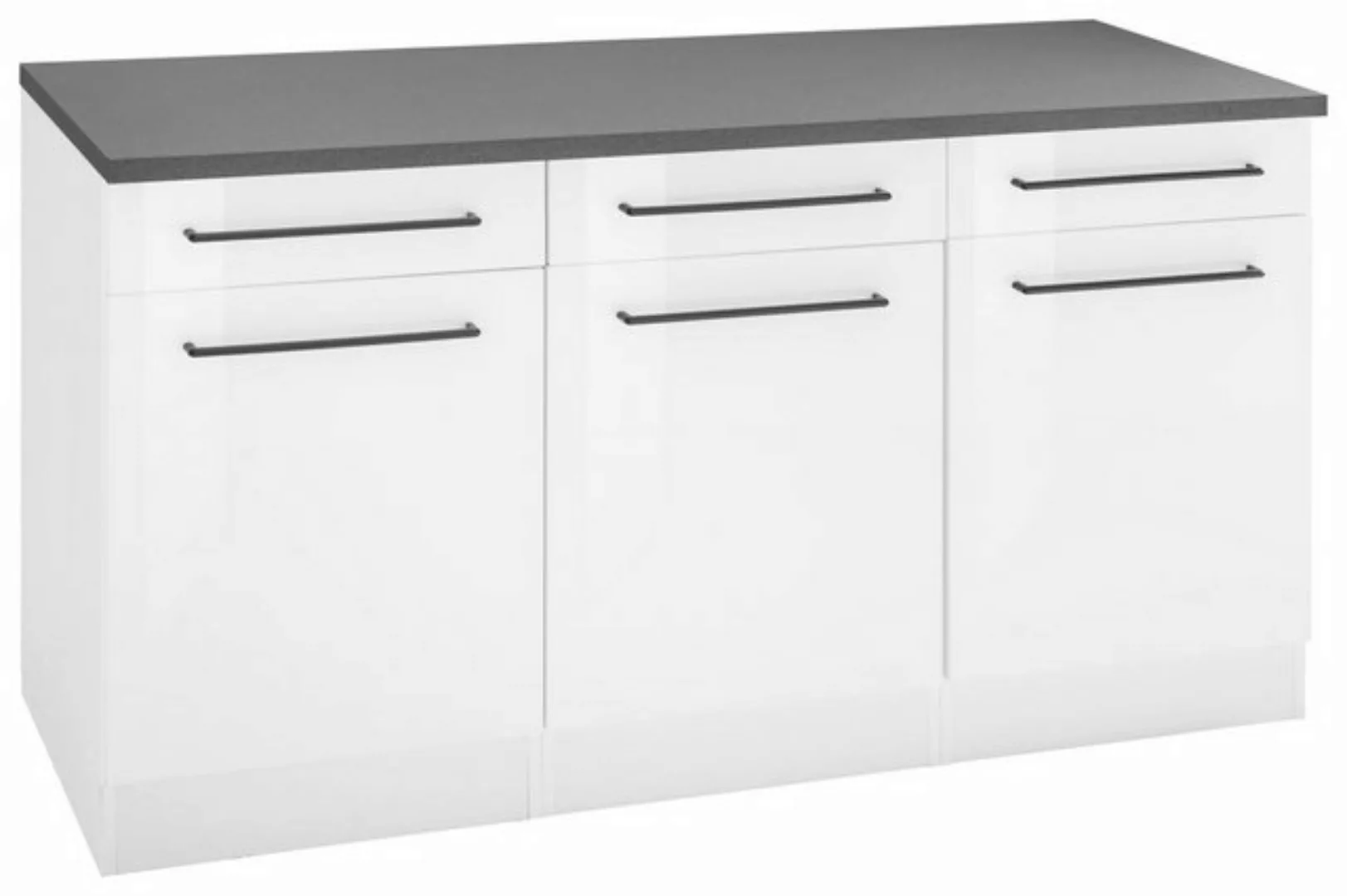 KOCHSTATION Unterschrank "KS-Tulsa", 150 cm breit, 3 Schubkästen, 3 Türen, günstig online kaufen