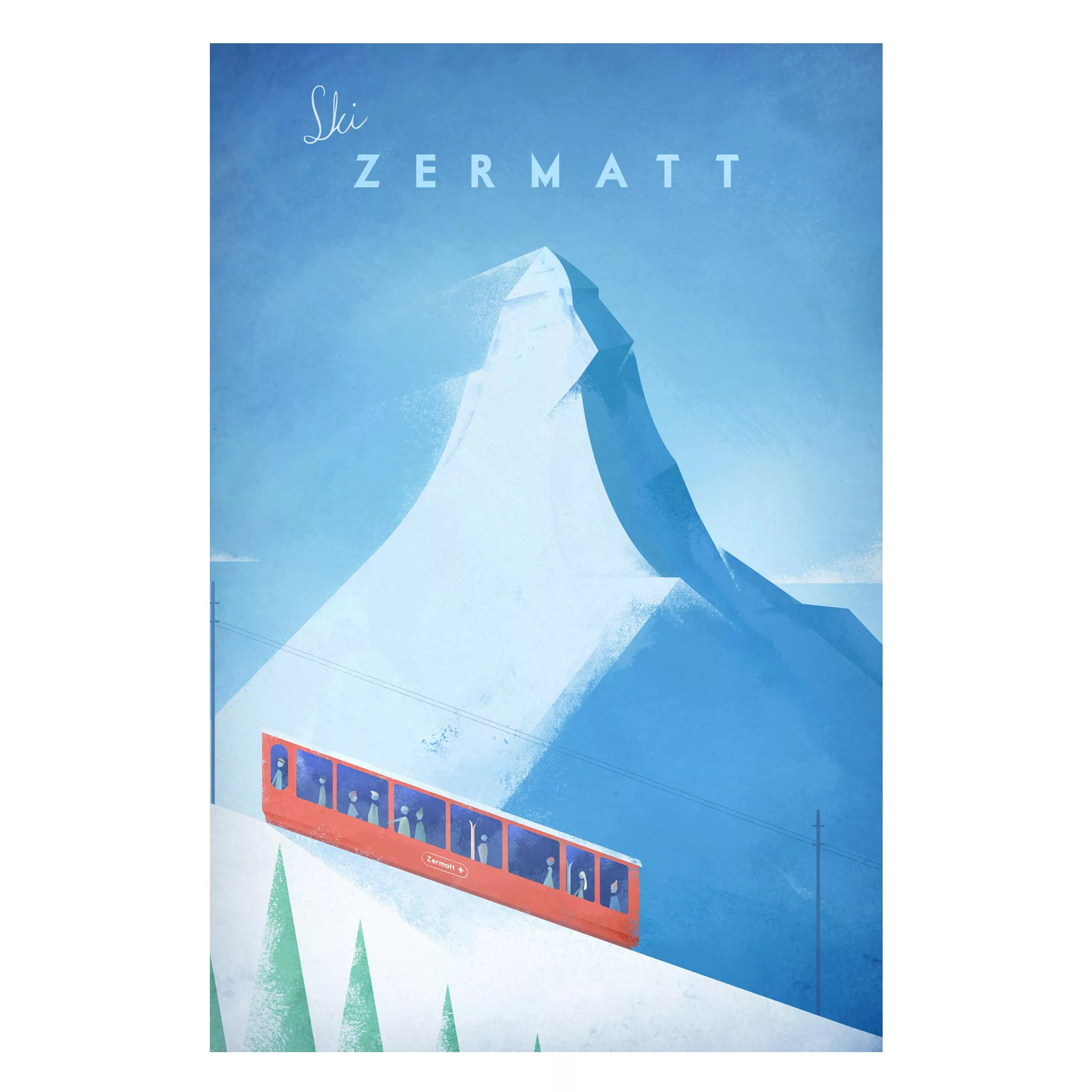 Magnettafel Architektur & Skyline - Hochformat 2:3 Reiseposter - Zermatt günstig online kaufen