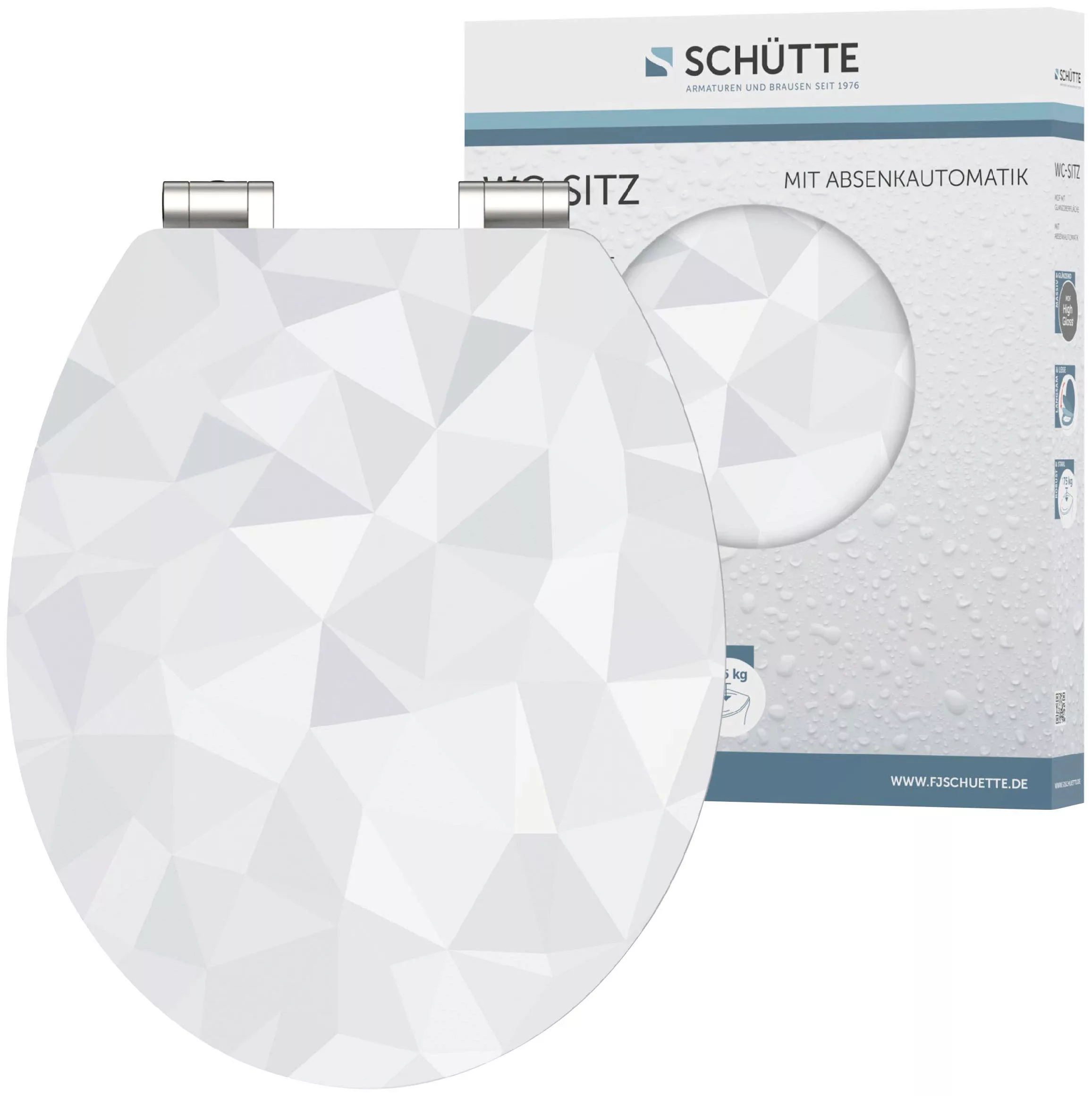 Schütte WC-Sitz "Diamond", High Gloss mit MDF Holzkern, mit Absenkautomatik günstig online kaufen