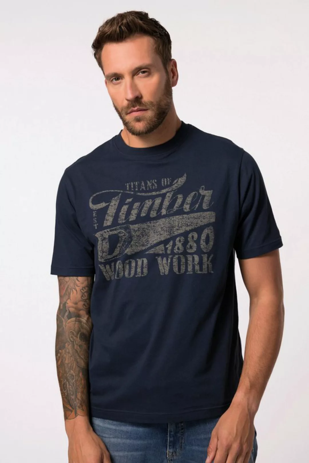 JP1880 T-Shirt JP 1880 T-Shirt Workwear Halbarm großer Print günstig online kaufen