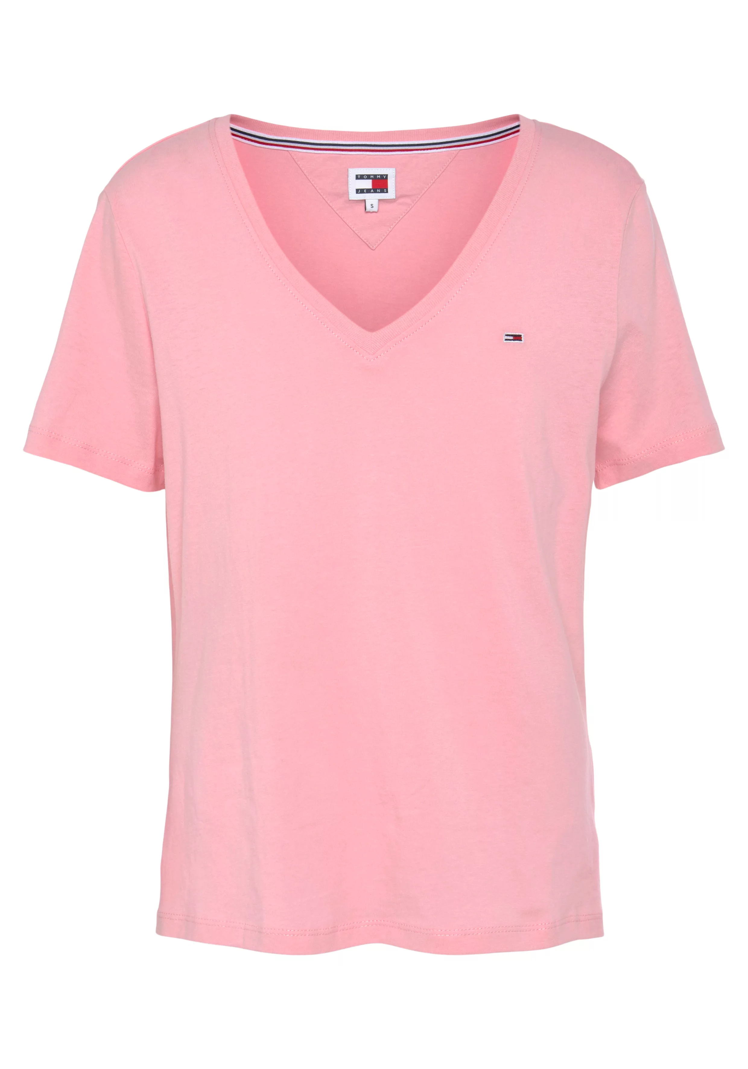 Tommy Jeans V-Shirt, mit Tommy Jeans Logo-Flag auf der Brust günstig online kaufen