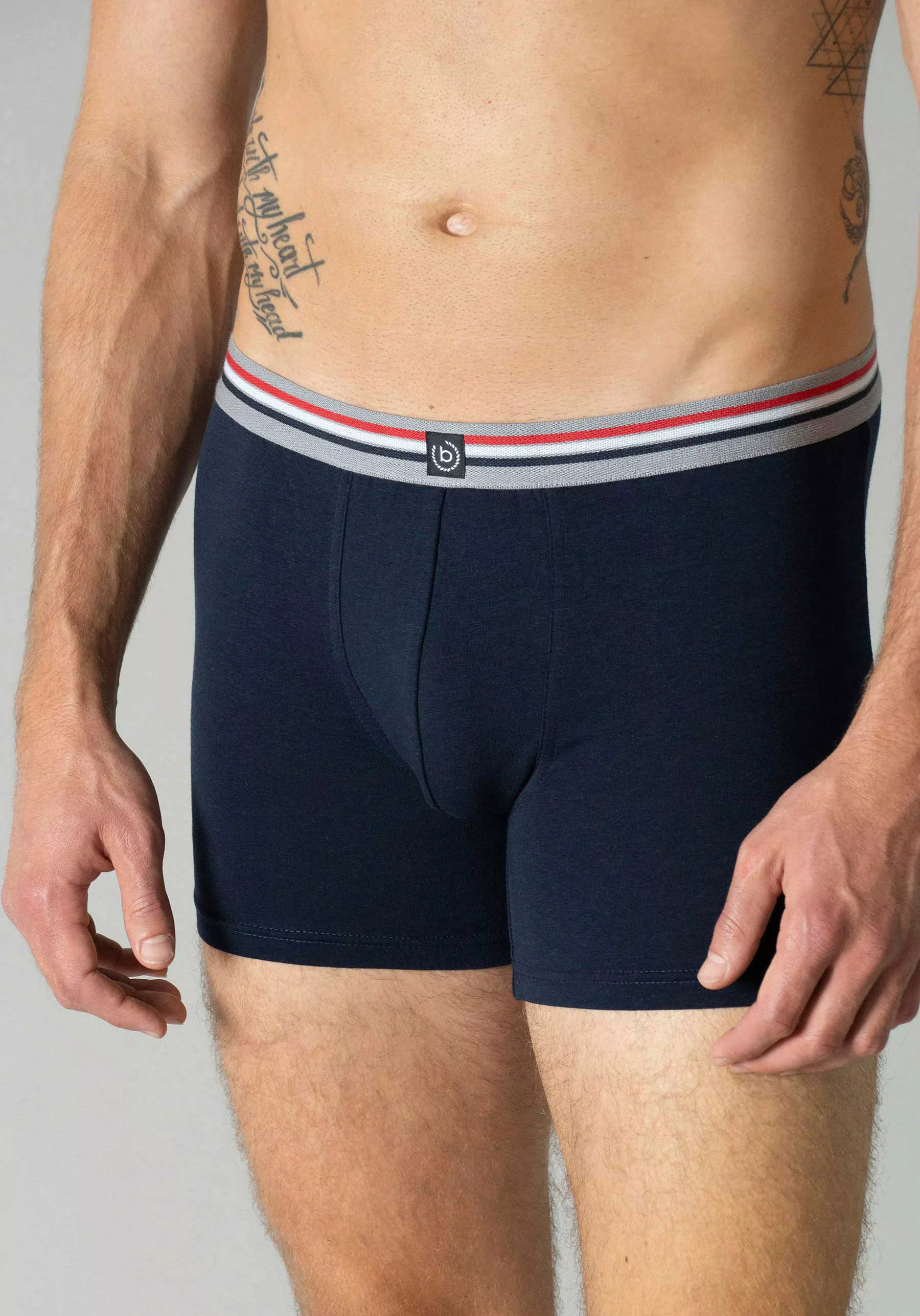 bugatti Boxershorts "Prag", (3er Pack), bequem, atmungsaktiv, Baumwollmix, günstig online kaufen