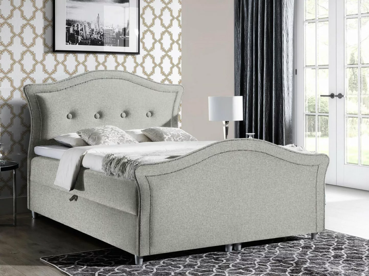 Stylefy Boxspringbett Elvis (Schlafzimmerbett, Bett), Design günstig online kaufen