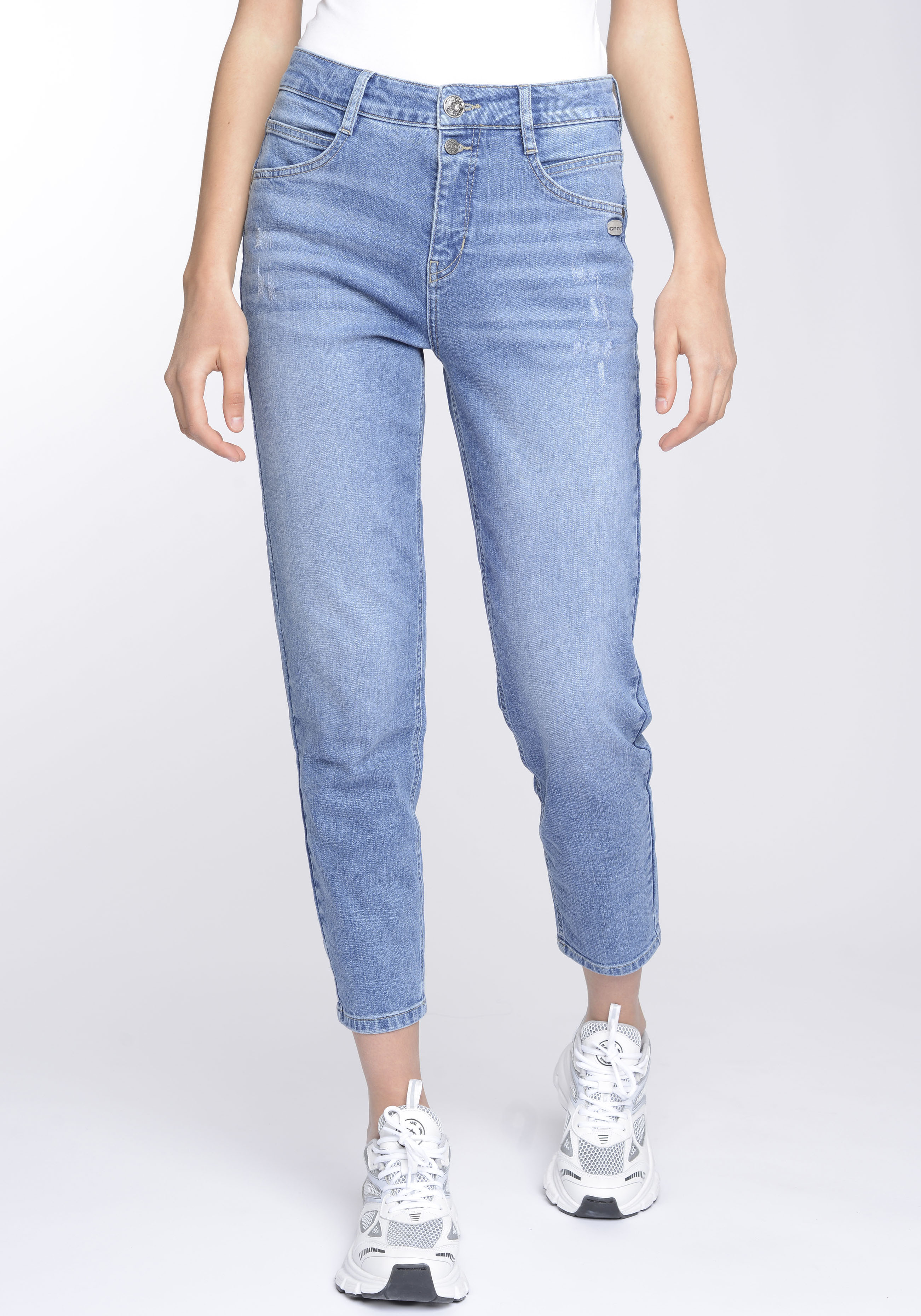 GANG Mom-Jeans 94ORA 2-Knopf-Verschluss mit verkürzter Beinlänge günstig online kaufen