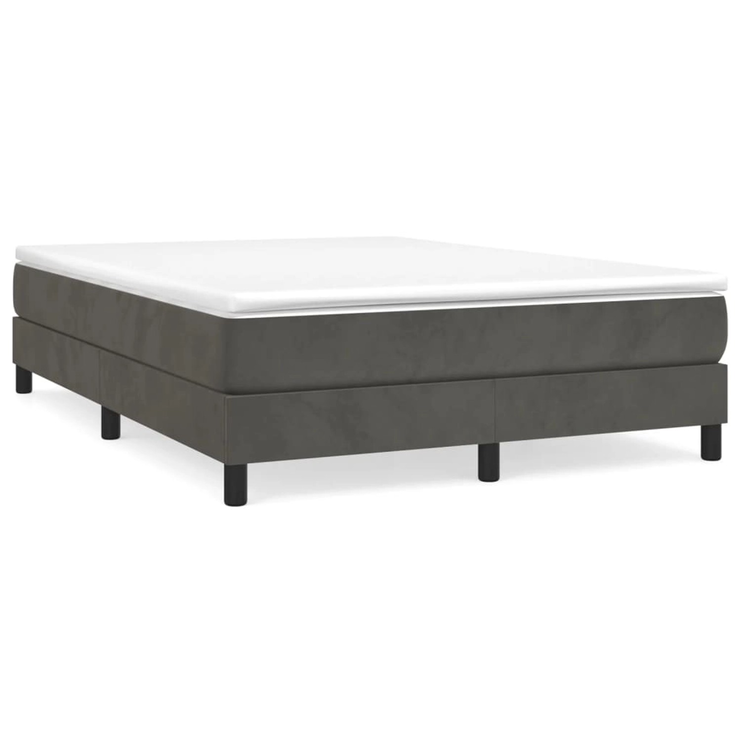 Vidaxl Boxspringbett Dunkelgrau 140x200 Cm Samt günstig online kaufen